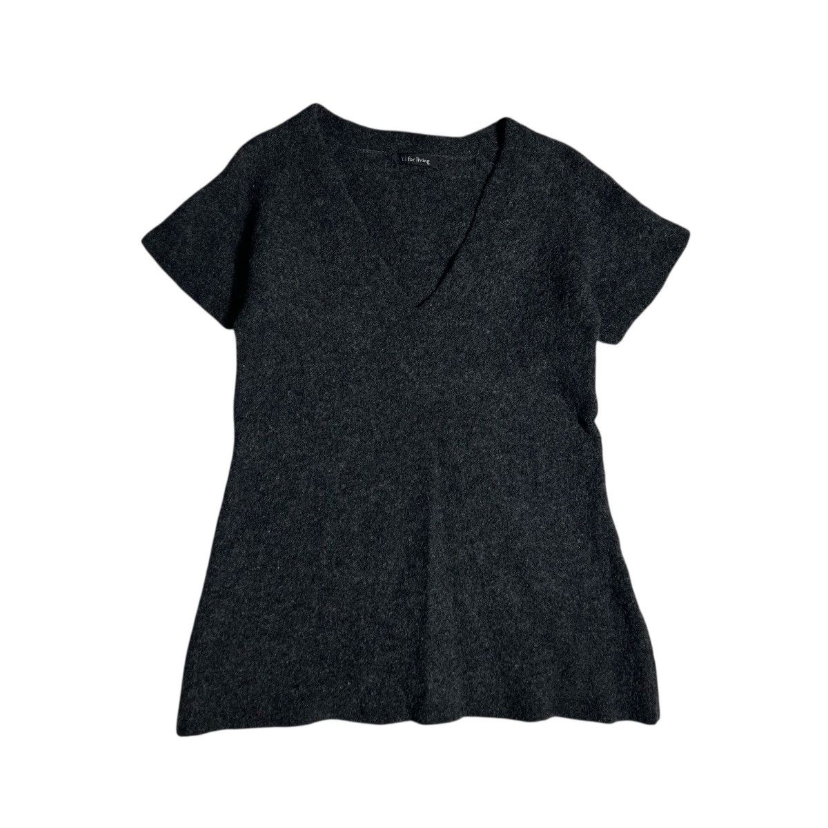 Yohji Yamamoto Y’s for living By Yohji Yamamoto Wool V-neck Tshirt Size ONE SIZE - 2 Thumbnail