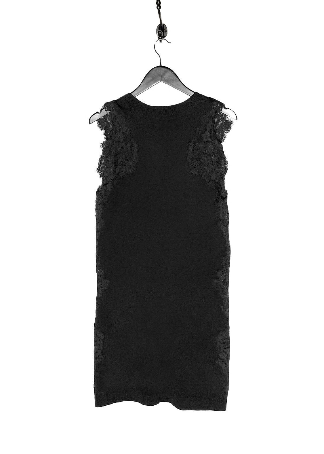 Chloe Chloé Black Wool Side Lace Insert Sleeveless Dress Size M / US 6-8 / IT 42-44 - 4 Thumbnail