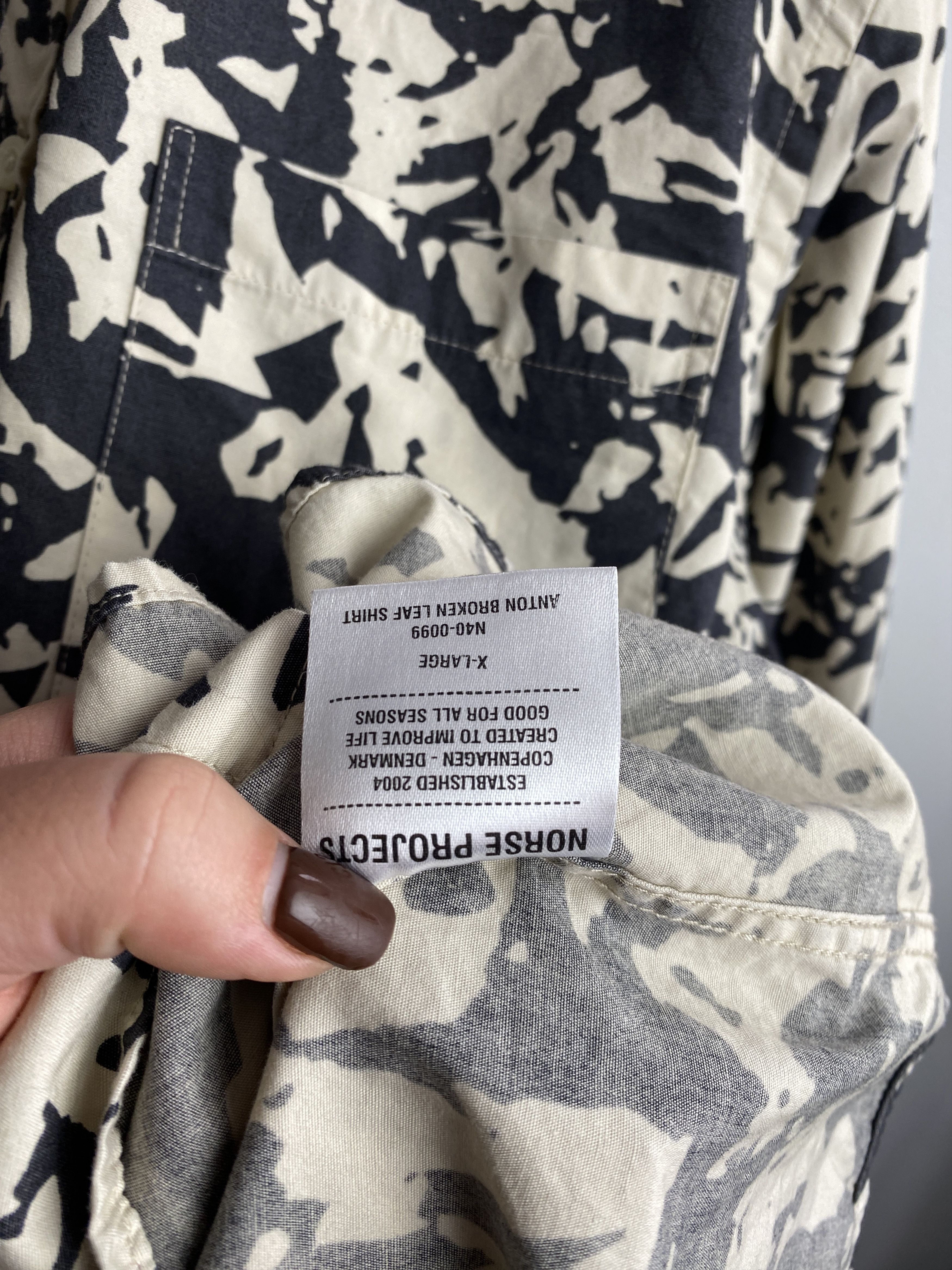 Norse Projects Norse Projects Anton Broken Leaf shirt casual Size US XL / EU 56 / 4 - 6 Thumbnail