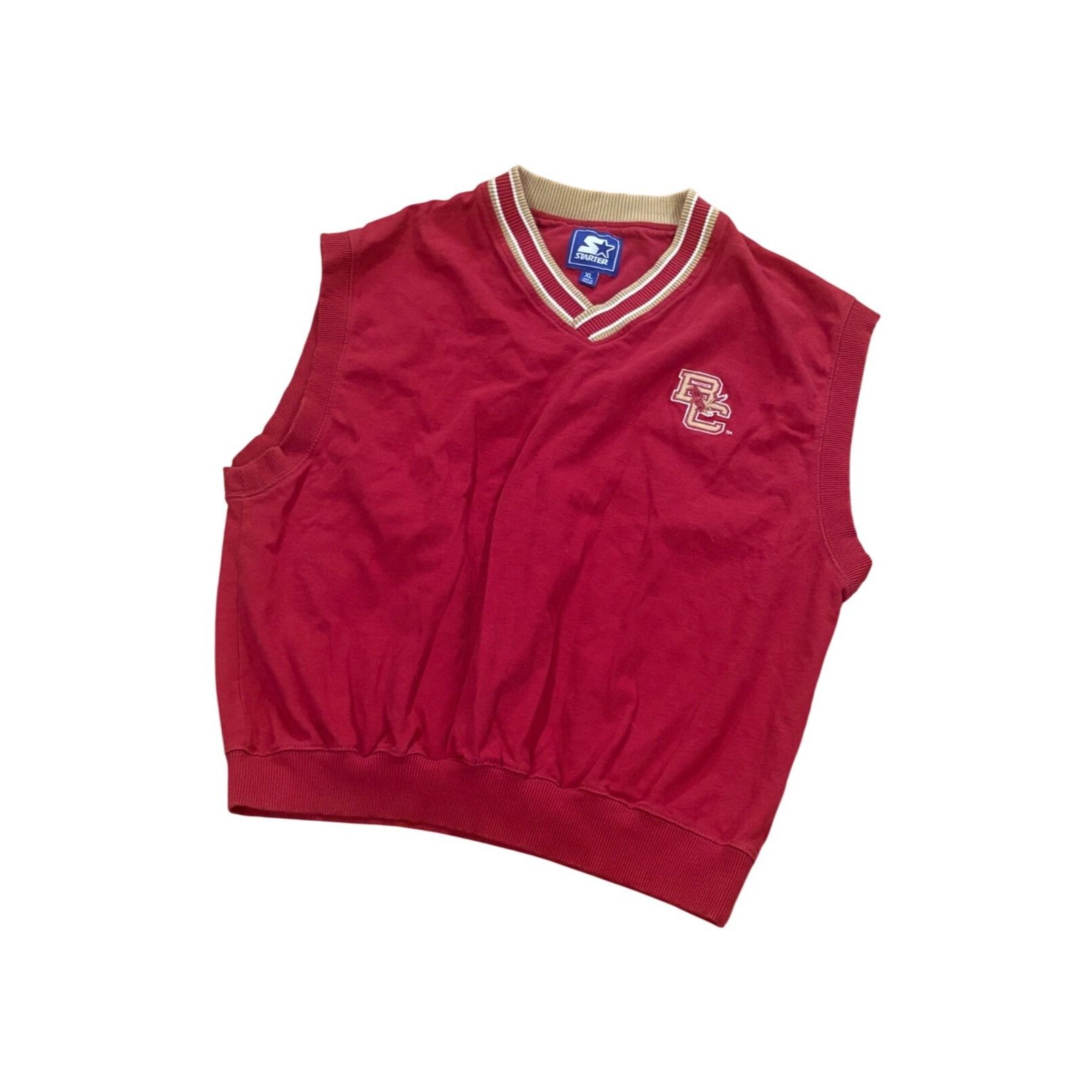 Starter Vintage 90s Starter Boston College Eagle Pullover Sweater Ve Size US XL / EU 56 / 4 - 4 Thumbnail