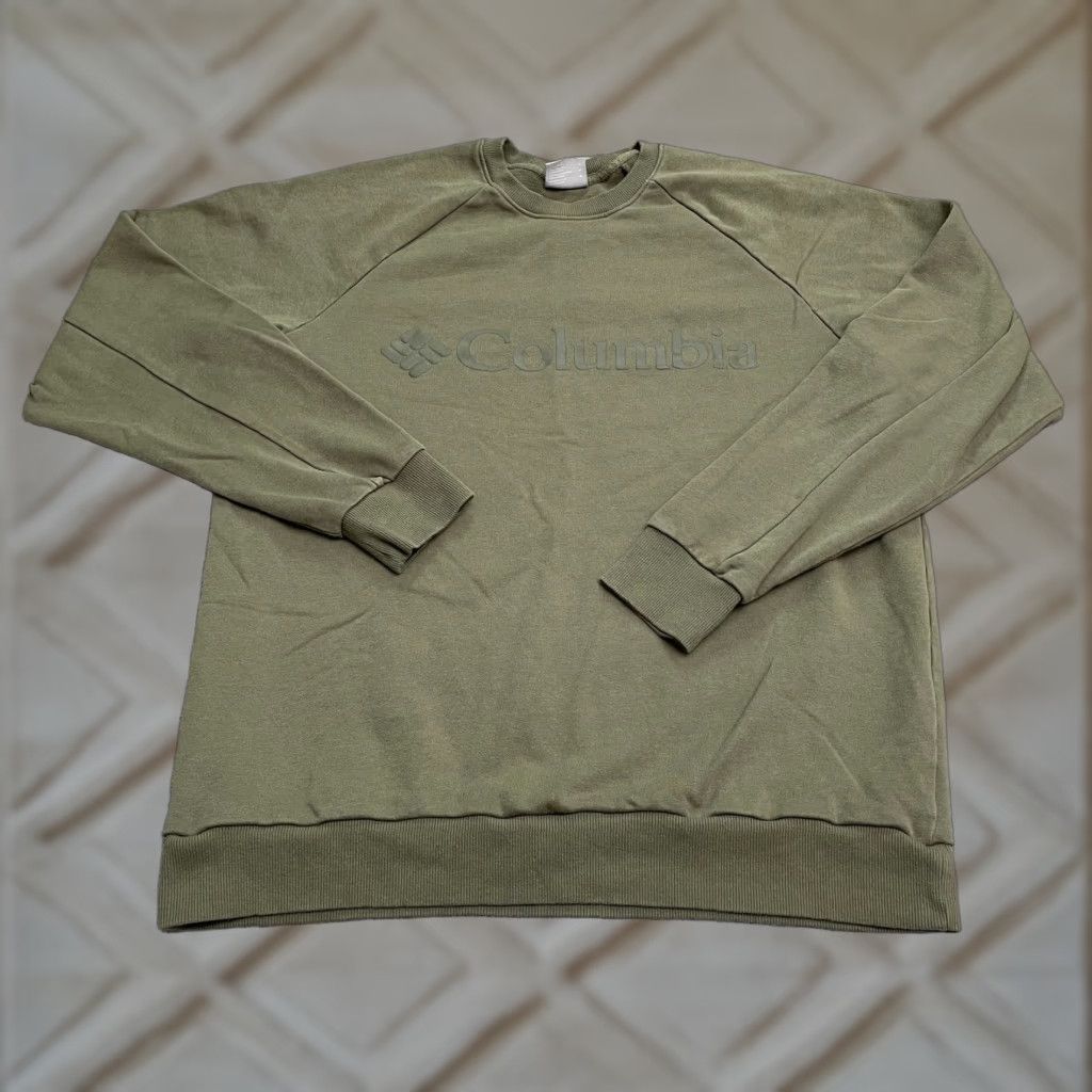 Vintage Columbia Sweatshirt Mens Medium Green Crew Neck Pullover Raglan Long Sleeve All Seasons Fleece Casual Outdoor Size US M / EU 48-50 / 2 - 1 Thumbnail