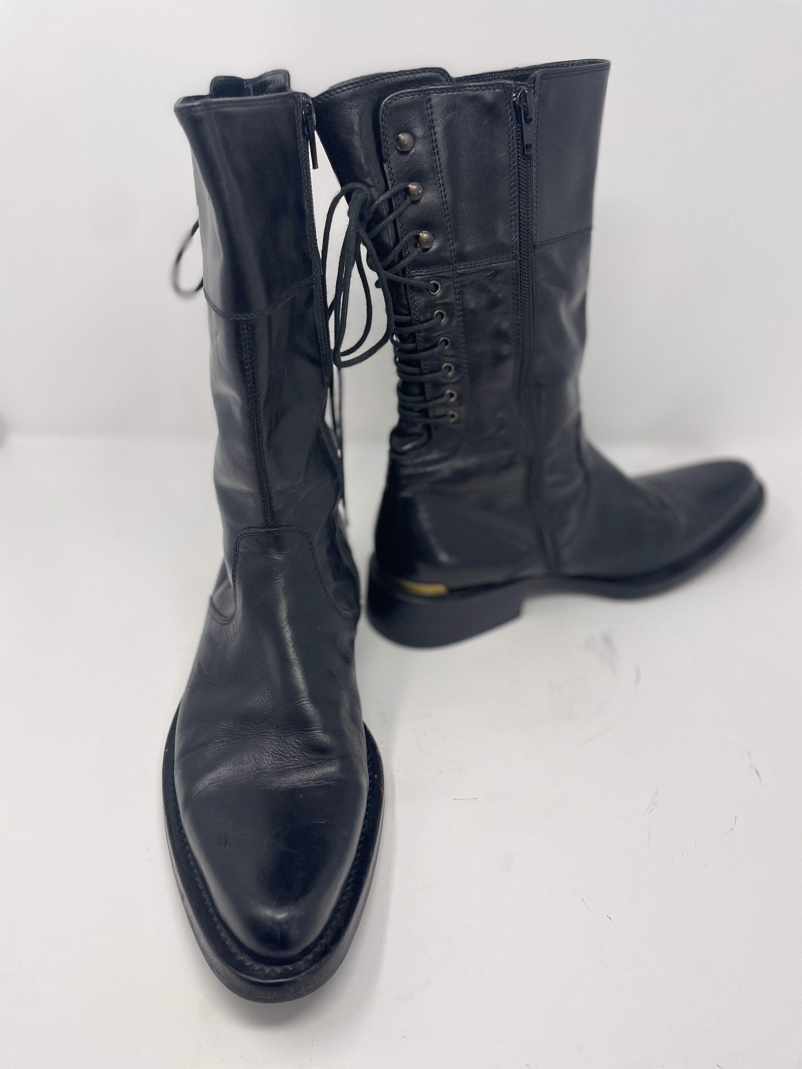 Roberto Cavalli Roberto Cavalli Leather Boots Made in Italy size 42.5 Size US 9.5 / EU 42-43 - 2 Thumbnail