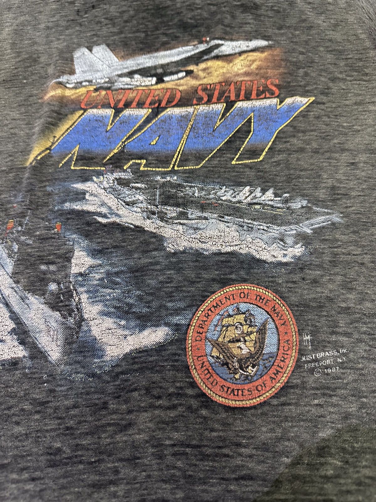 Vintage Vintage United States Navy 3D Emblem Paperthin💥 Size US S / EU 44-46 / 1 - 7 Thumbnail