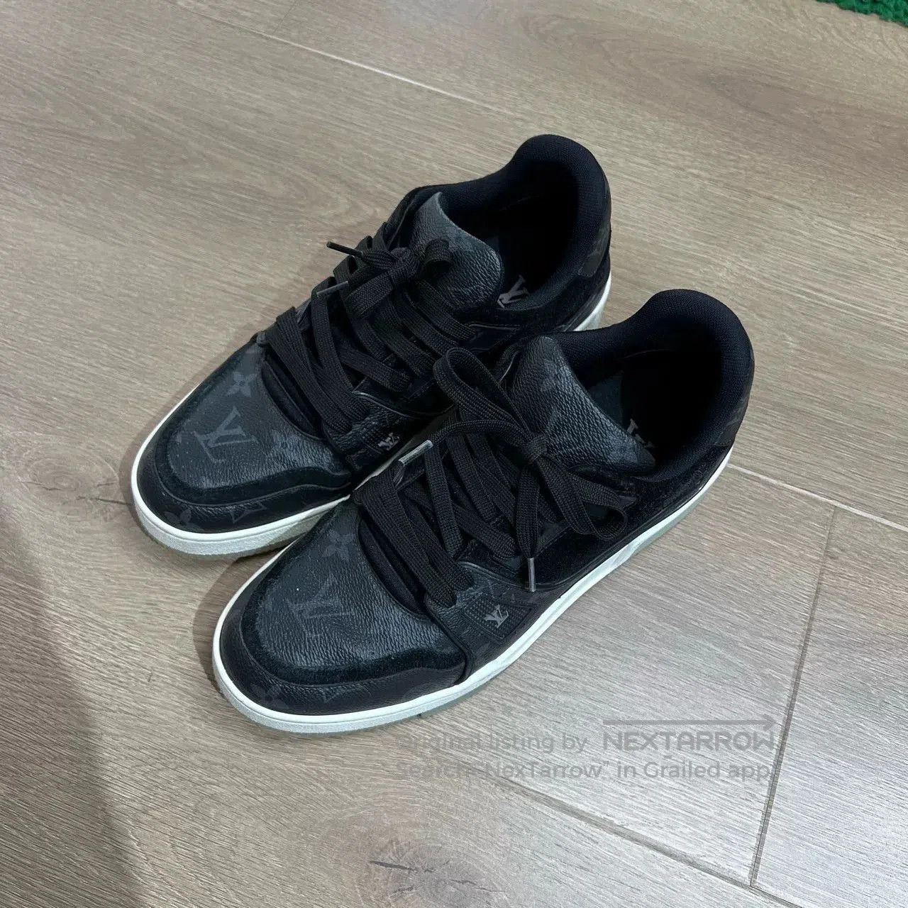 Louis Vuitton louis vuitton black trainer sneakers size 6.5. Size US 6.5 / EU 39-40 - 4 Thumbnail