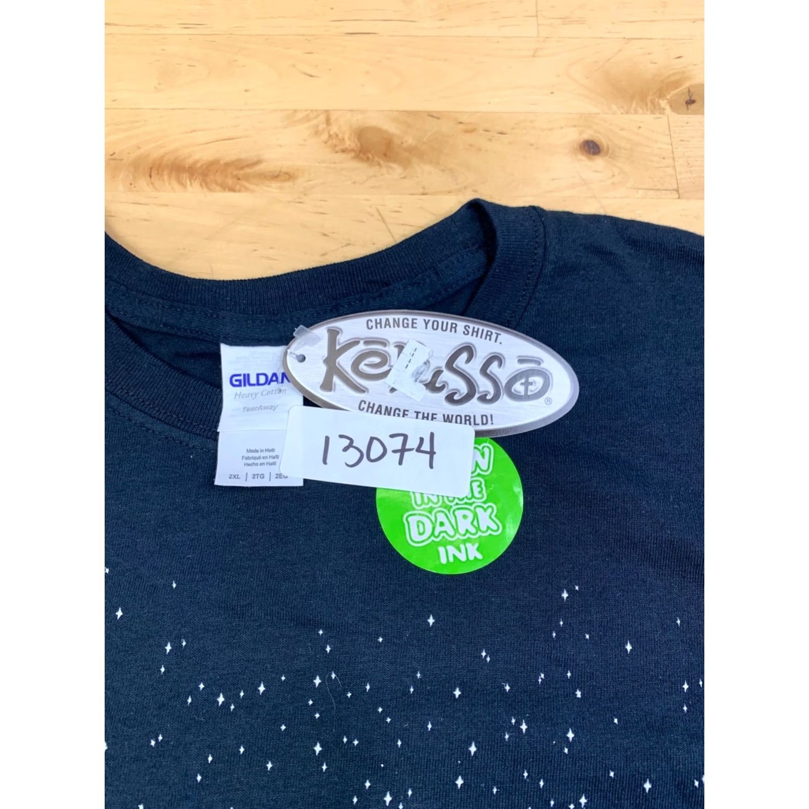 Vintage KERUSSO May the Lord be With You Shirt Men 2XL Black T-Shirt Jesus Christian Crew Neck Graphic Print NWT Size US XXL / EU 58 / 5 - 2 Thumbnail