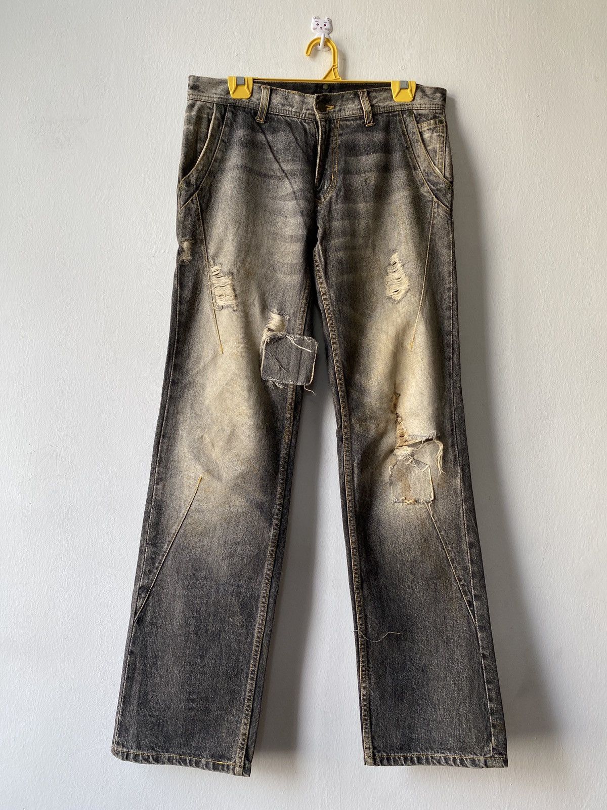 image of Monsieur Nicole Distressed Denim in Grey, Men's (Size 32)