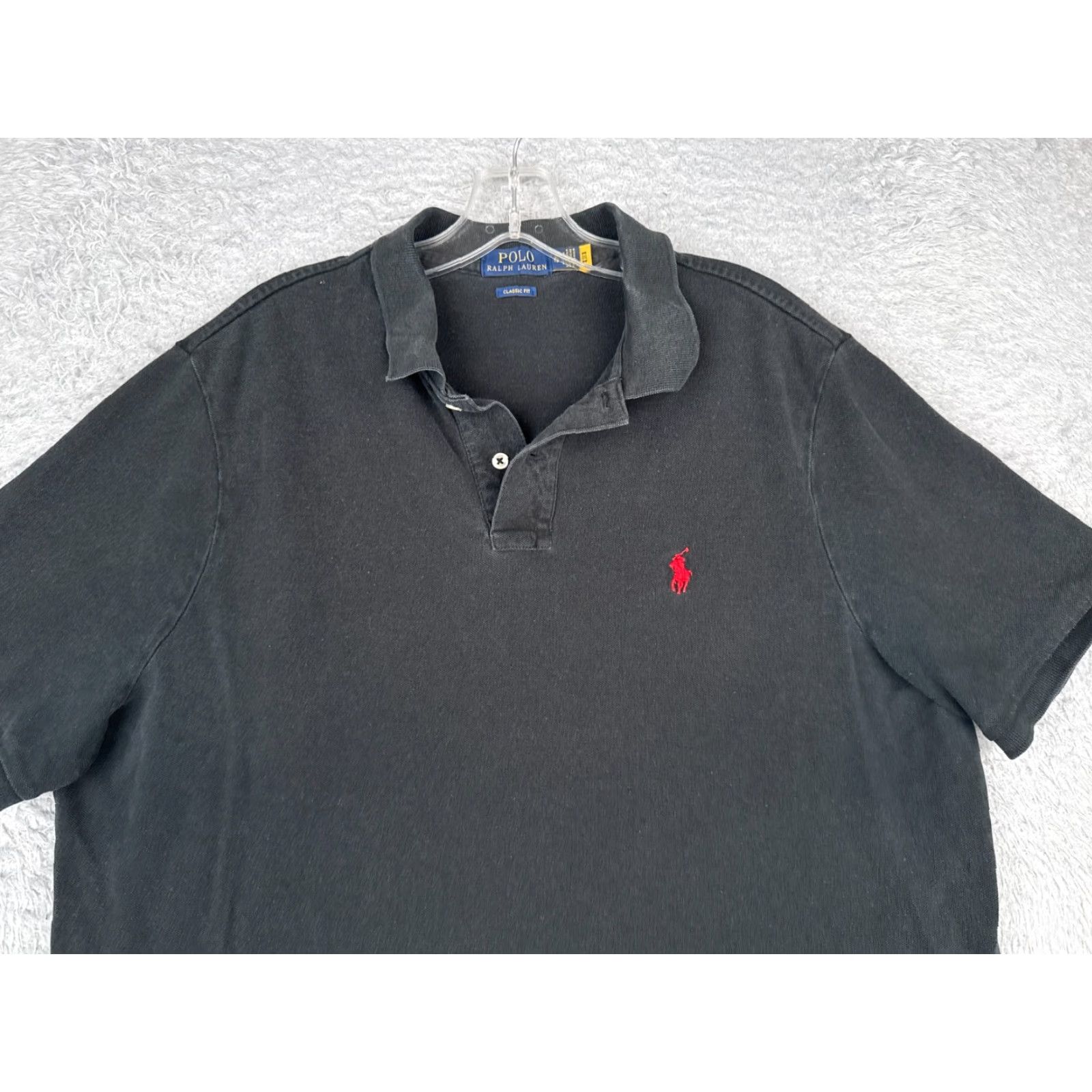 Ralph Lauren Polo Ralph Lauren Polo Shirt Men Extra Large Black 100% Cotton Classic Fit XL Black Polo Shirt Men Ralph Lauren Size US XL / EU 56 / 4 - 4 Thumbnail