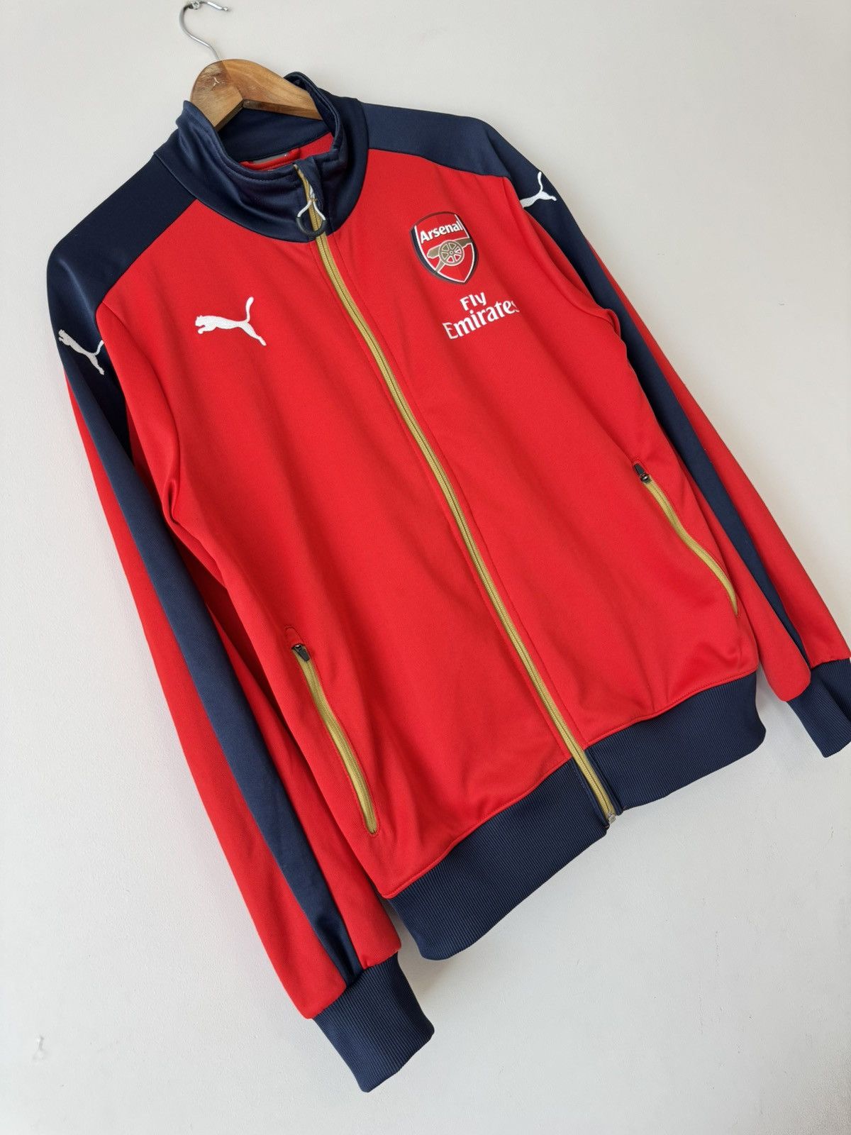 Puma Arsenal 2015-2016 Soccer Track Jacket Football Jersey Kit Size US M / EU 48-50 / 2 - 5 Thumbnail