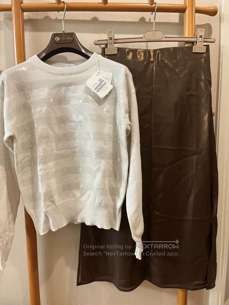 Brunello Cucinelli Brunello Cucinelli Glitter cashmere sweater Size S / US 4 / IT 40 - 3 Thumbnail