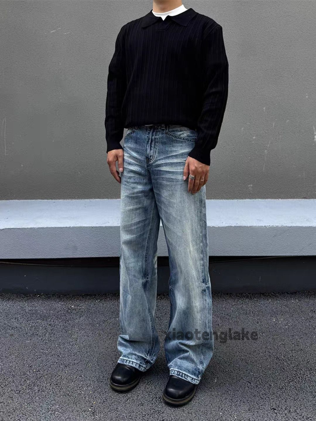 Jean xtl retro loose baggy skate hiphop yuppie cleanfit jeans Size US 33 - 4 Thumbnail