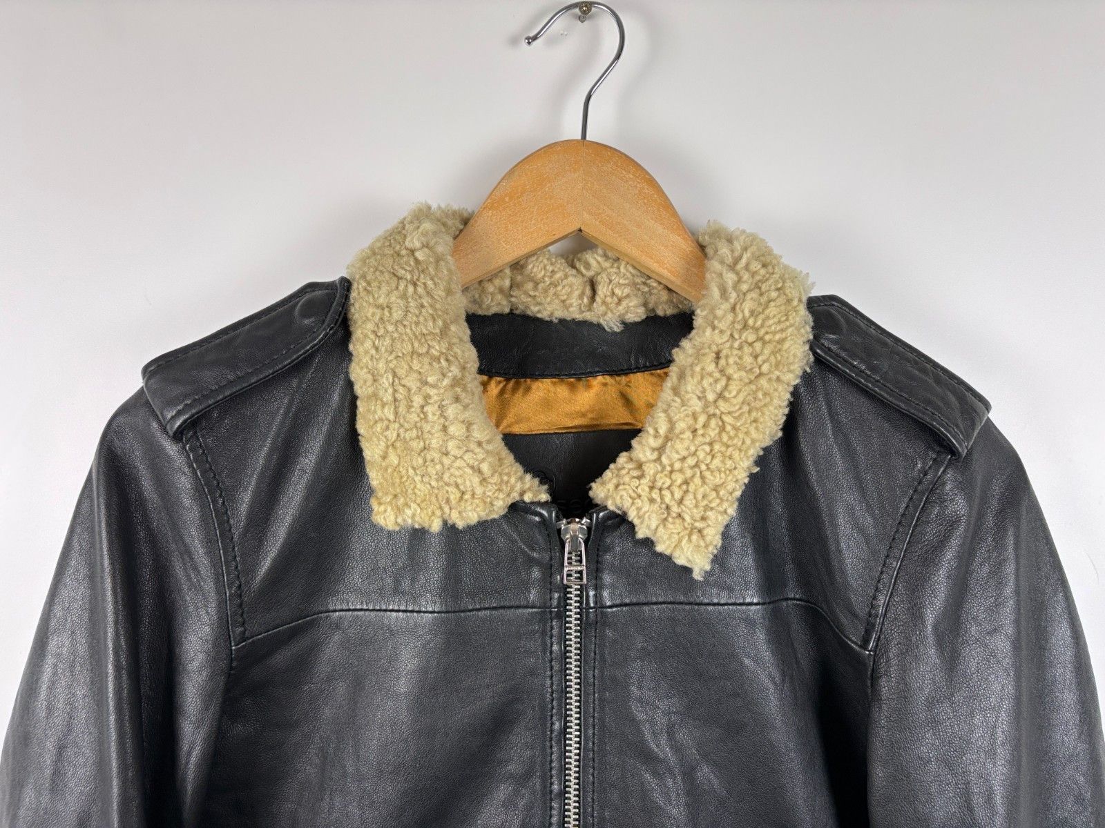 GOOSECRAFT Womens Goosecraft Leather Jacket Black Size S Size S / US 4 / IT 40 - 2 Thumbnail