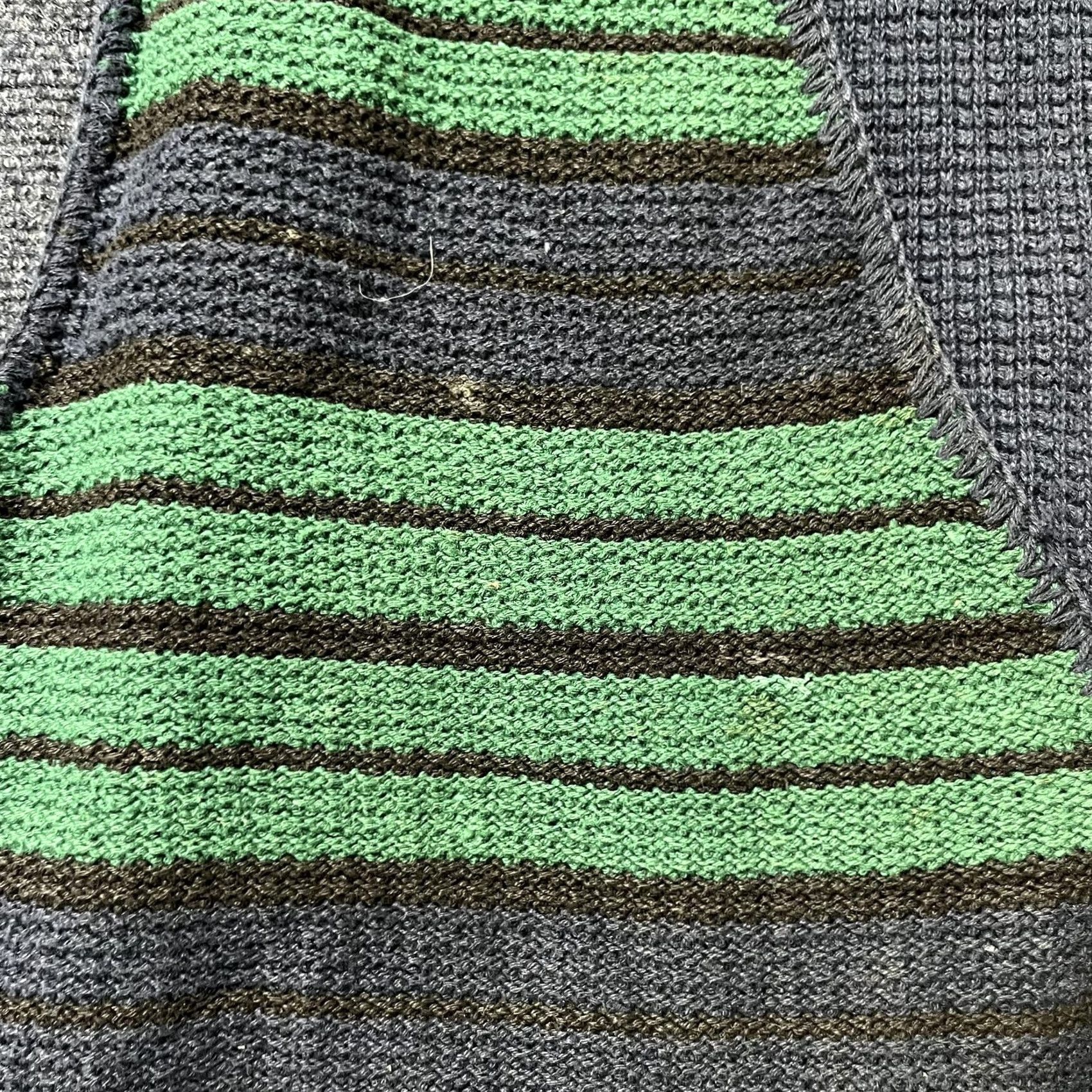 American Eagle Outfitters VINTAGE American Eagle Sweater Vest Mens XL Green Black Striped Knit Ramie 90s Size US L / EU 52-54 / 3 - 5 Thumbnail