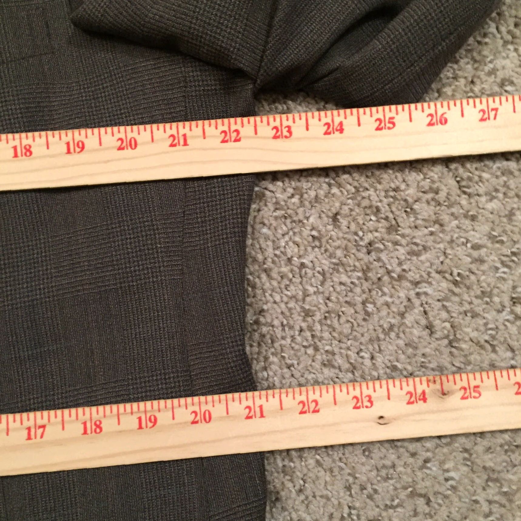 Stafford Stafford Blazer Mens Size 44 Gray Plaid Two Button Single Vented Worsted Wool Jacket Coat Men Notch Lapel 2 Piece Regular Built In 44 Chest Size 44R - 6 Thumbnail