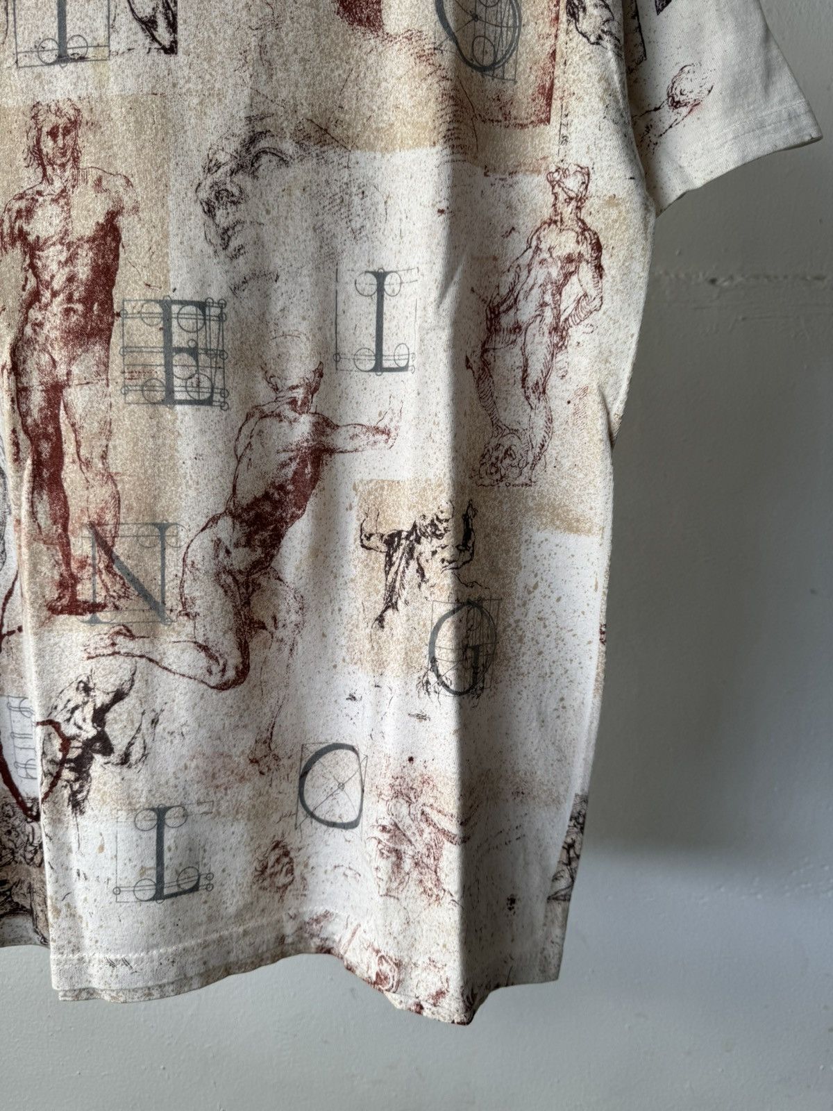 Vintage 90s Michelangelo Renaissance Art David Fullprint Shirt Size US L / EU 52-54 / 3 - 5 Thumbnail
