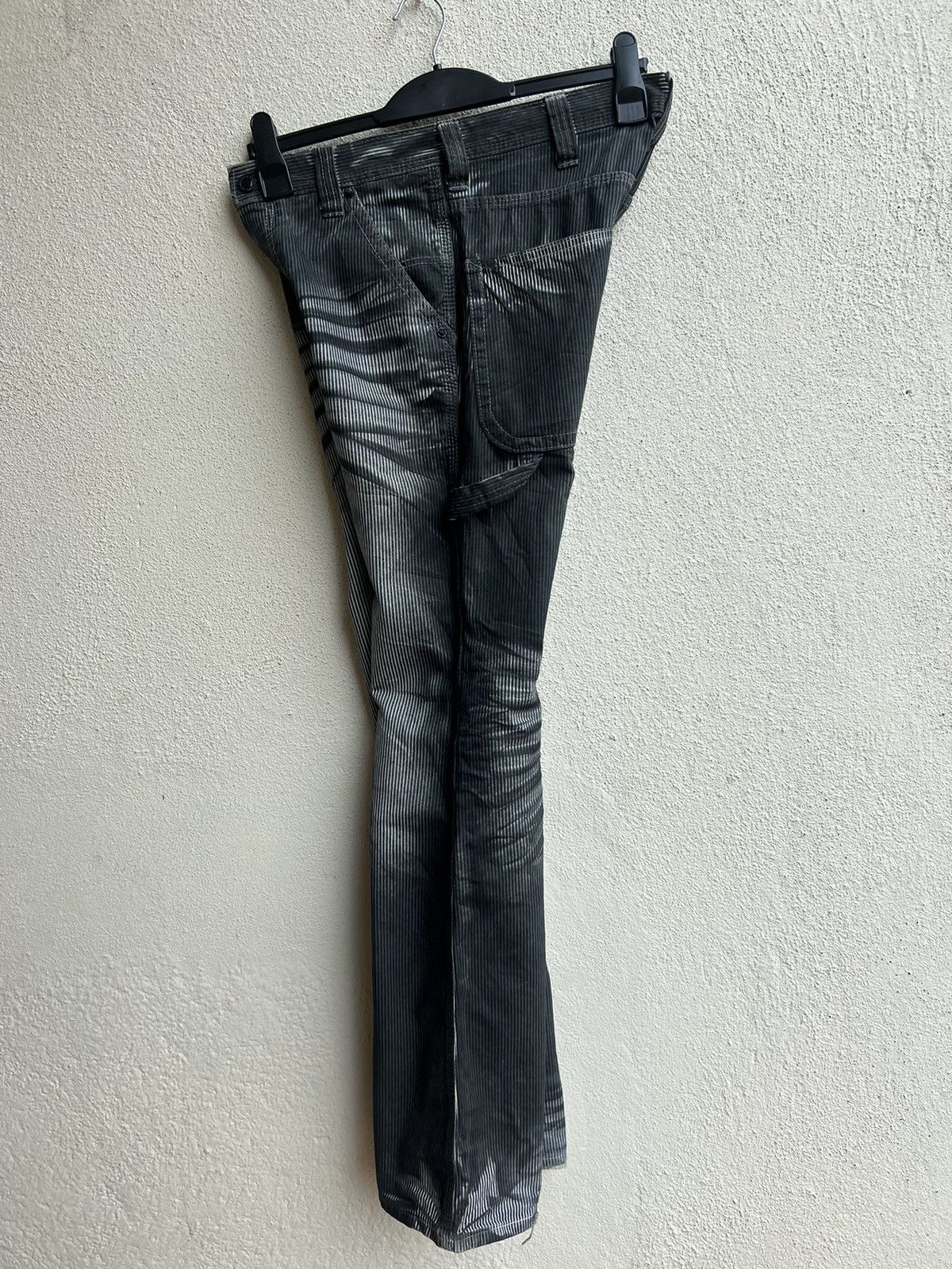 GOSTAR DE FUGA Fuga Japan Waxed Hickory Striped Bootcut Carpenter Pant Size US 29 - 20 Thumbnail