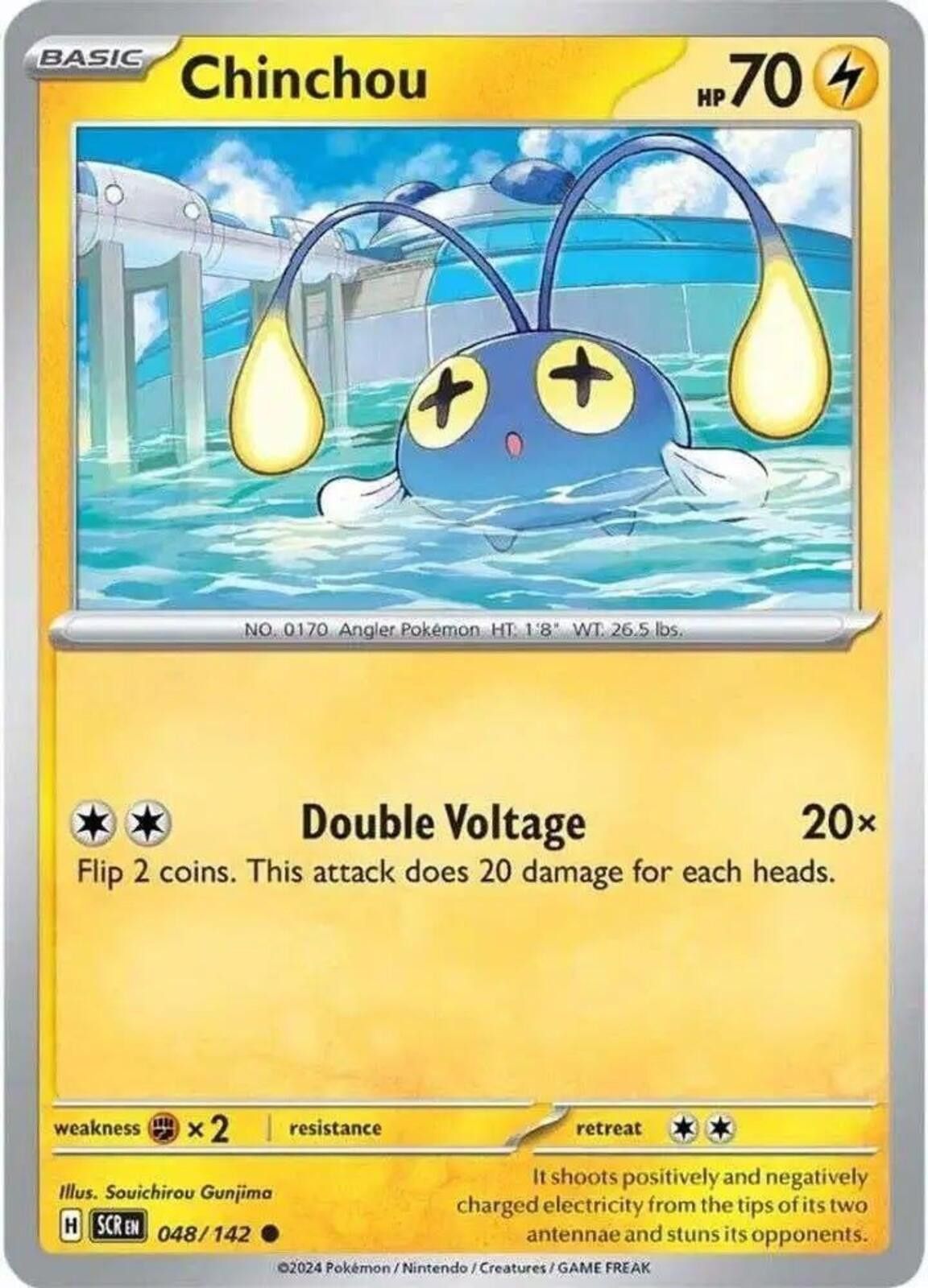 Pokemon Chinchou #048/142 Size ONE SIZE - 1 Thumbnail