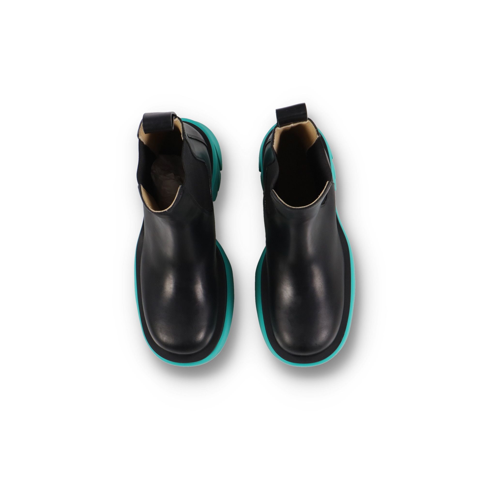 Bottega Veneta Flash Black Blue Leather Ankle Boots Size US 9.5 / IT 39.5 - 6 Thumbnail