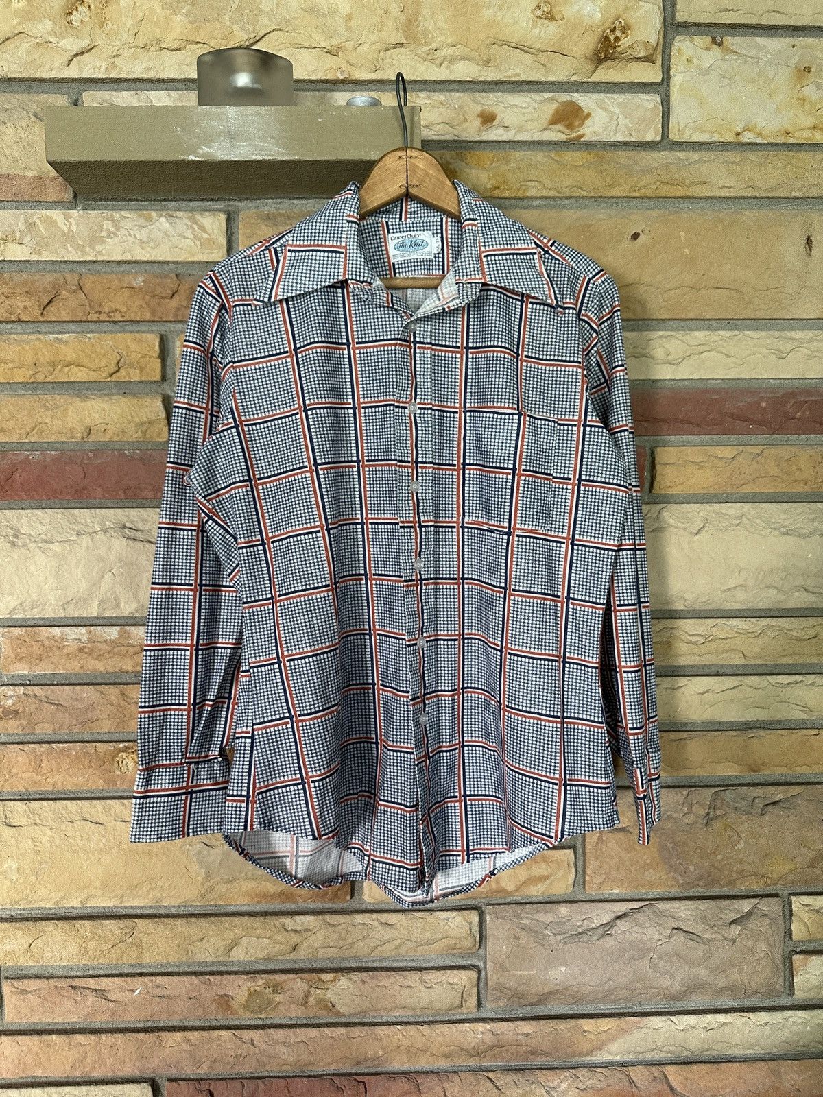 Vintage 70s Patterned Button Up Long Sleeve Shirt