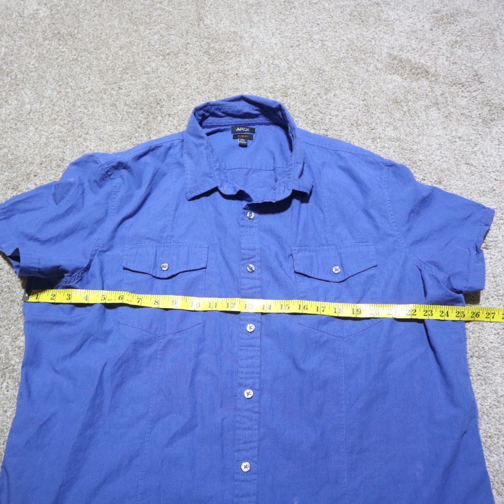 Apt. 9 Apt. 9 Shirt 2XL Adult Blue Button-Down Long Sleeve Spread Collared Made for Men Mens Size US XXL / EU 58 / 5 - 4 Thumbnail