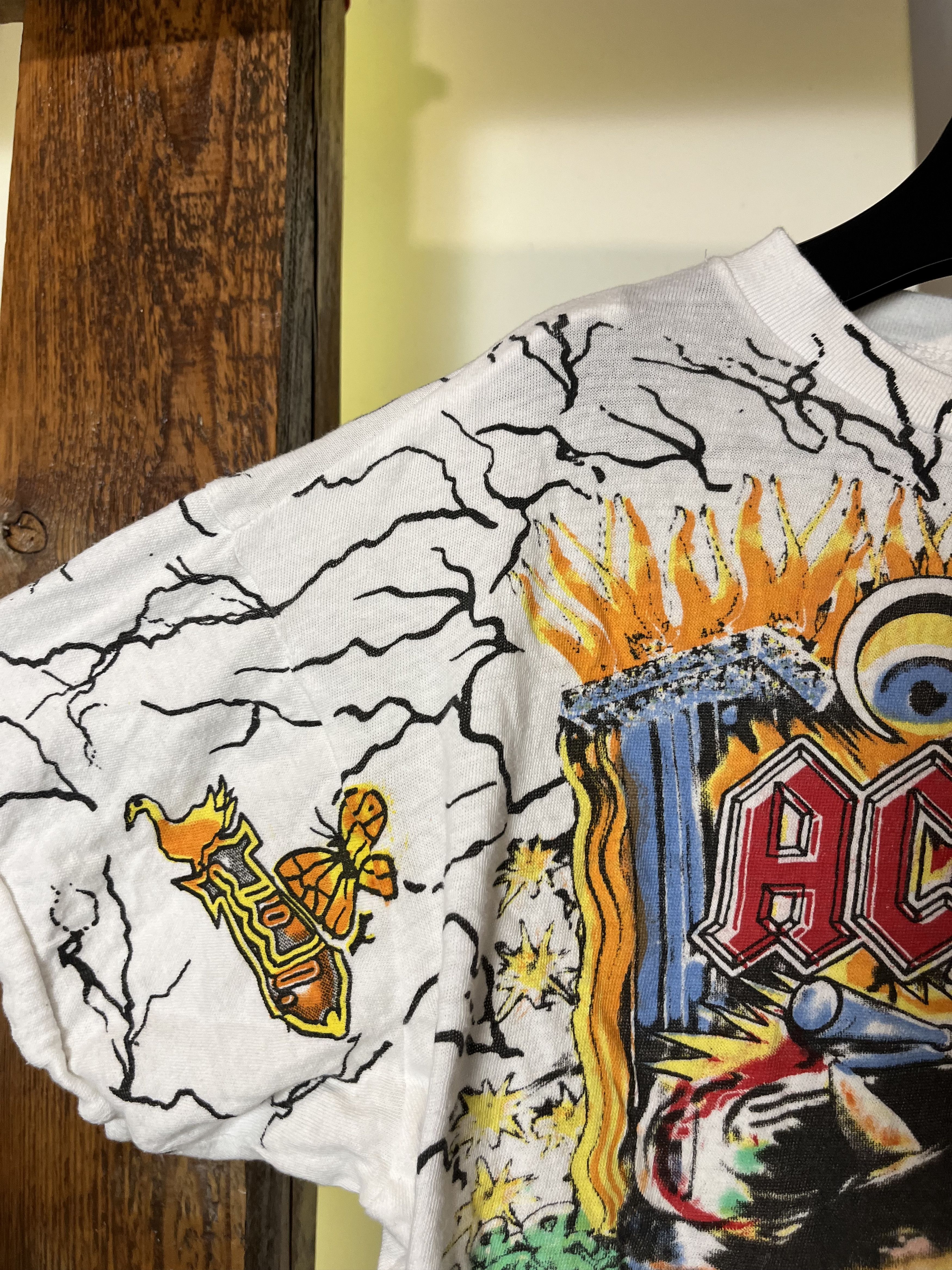 AC/DC × Vintage 80/90s AC/DC Crazy AOP Tee Size US L / EU 52-54 / 3 - 4 Thumbnail