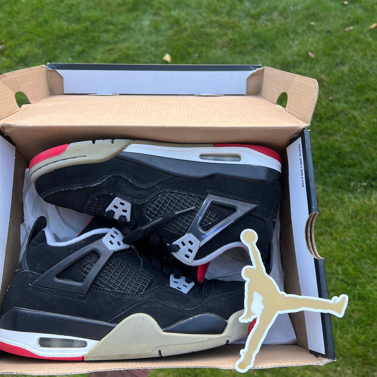 Jordan Brand × Nike Air Jordan 4 Retro OG GS Bred 2019 Men's Shoes - Size 5.5 Size US 6 / EU 39 - 9 Thumbnail