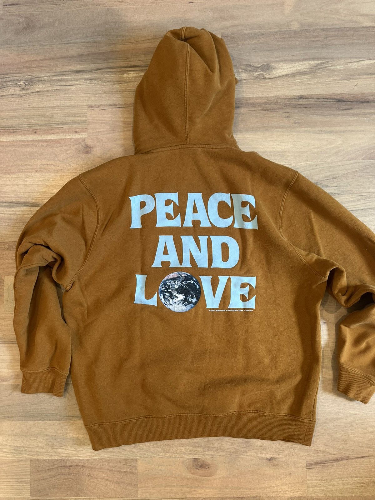 Stussy Stussy 2020 Peace and Love Burnt Orange Hoodie Large Size US L / EU 52-54 / 3 - 1 Thumbnail