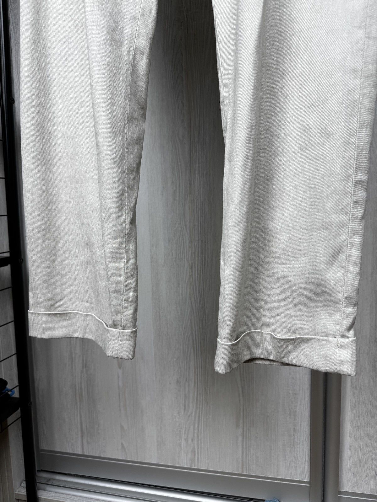 Other Devore Linen blend Ivory Beige chino pants Italy made sz 52 Size US 36 / EU 52 - 4 Thumbnail