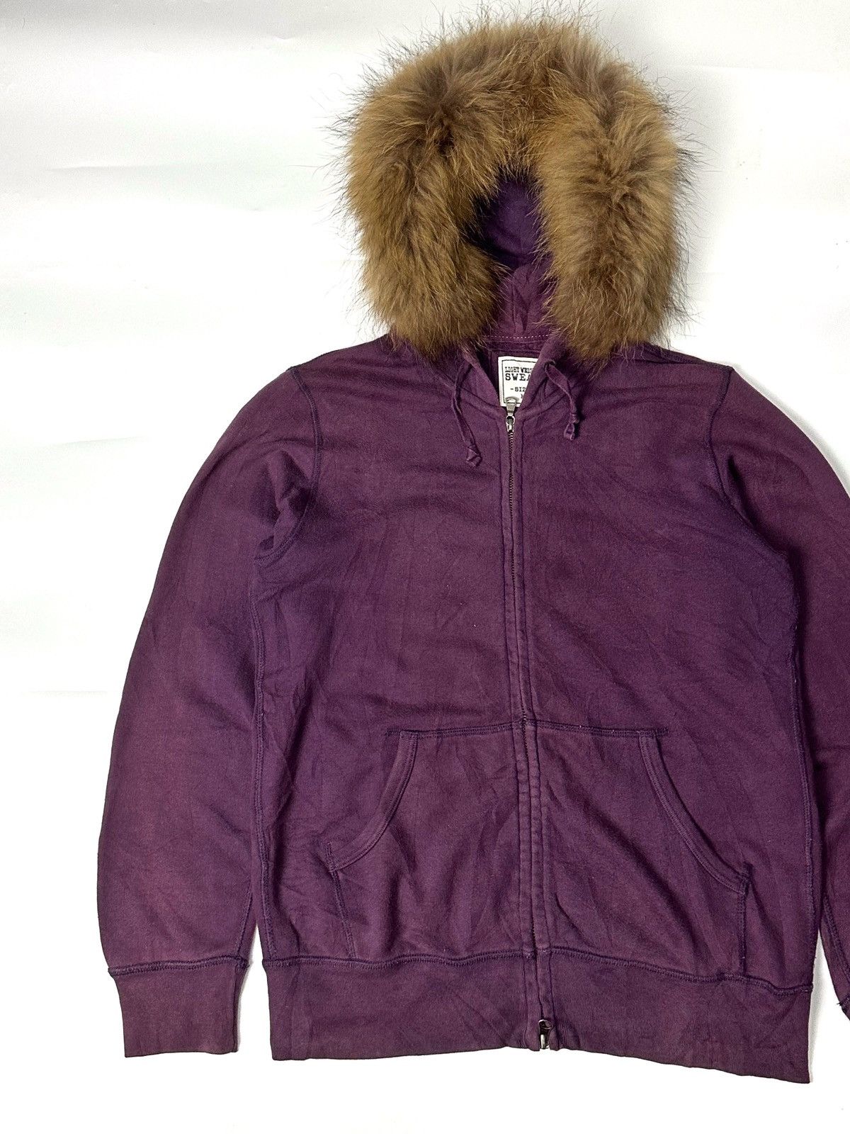 Japanese Brand Fur hoodie LWS Grape faded Size US M / EU 48-50 / 2 - 3 Thumbnail