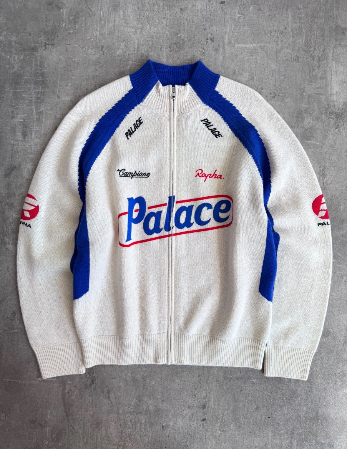 Palace Palace Rapha zip knit white M Size US M / EU 48-50 / 2 - 1 Thumbnail