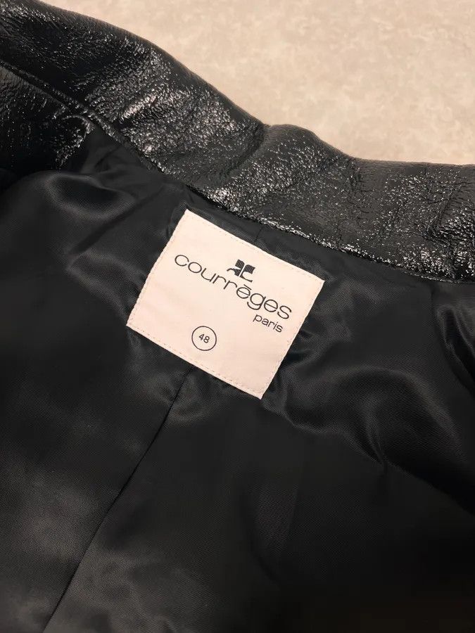 Courreges Courreges Black Vinyl Leather Trucker Jacket Size M / US 6-8 / IT 42-44 - 9 Thumbnail