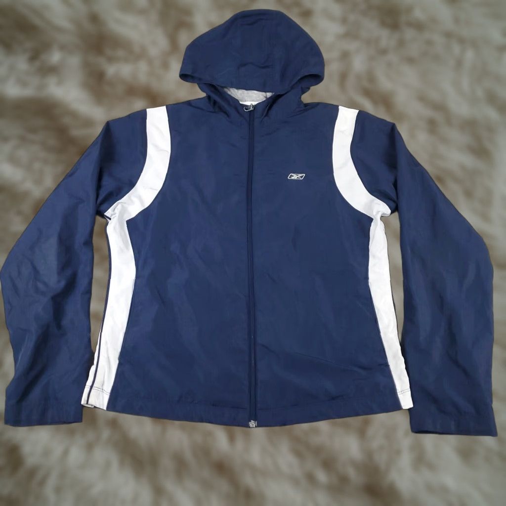 Reebok Reebok Jacket Womens Large Blue Vintage Full Zip Windbreaker Jacket Womens L Blue Vintage Full Zip Up Windbreaker Size L / US 10 / IT 46 - 1 Thumbnail