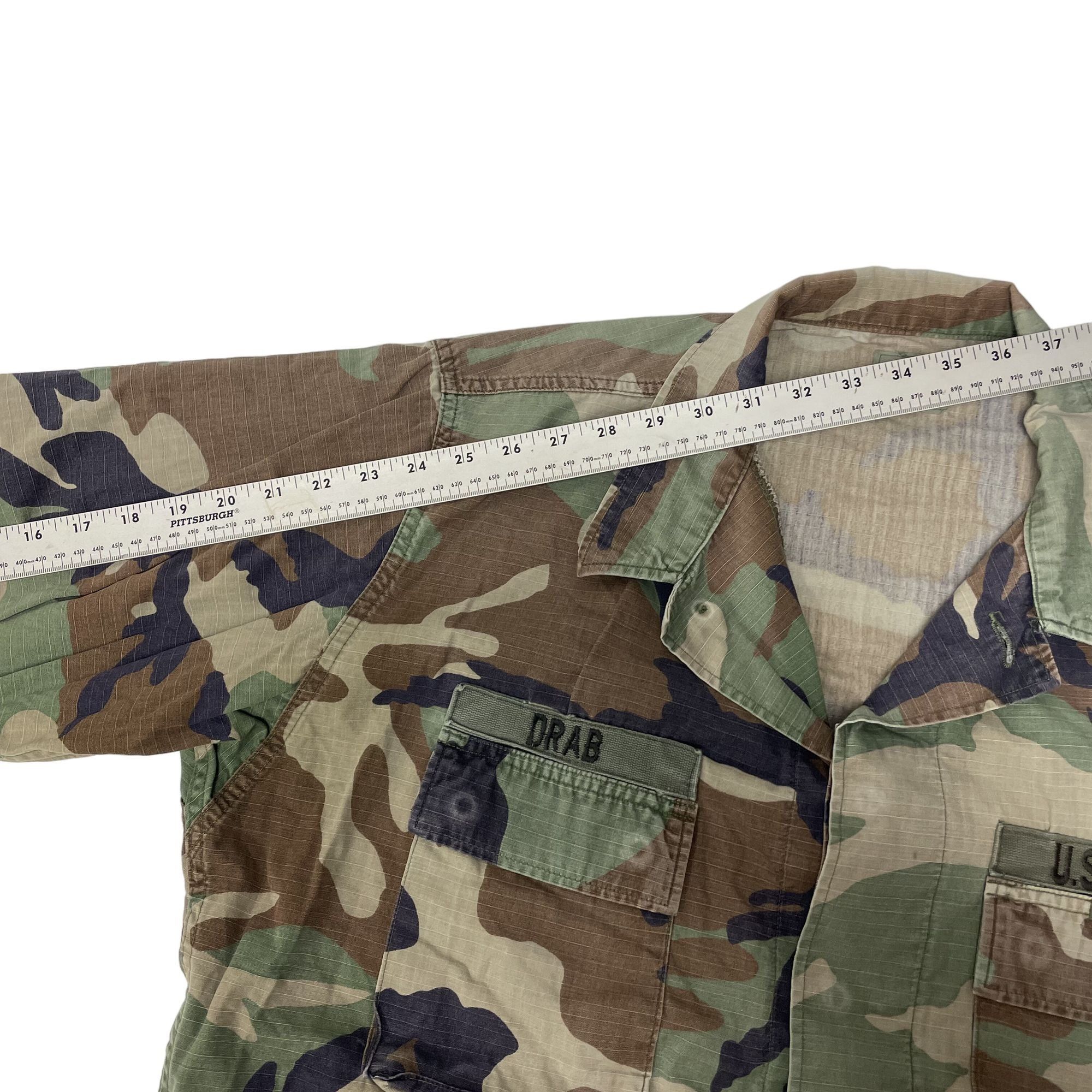 Other Vtg Military Woodland CAMOUFLAGE Hot Weather US Army Shirt Size US L / EU 52-54 / 3 - 8 Thumbnail