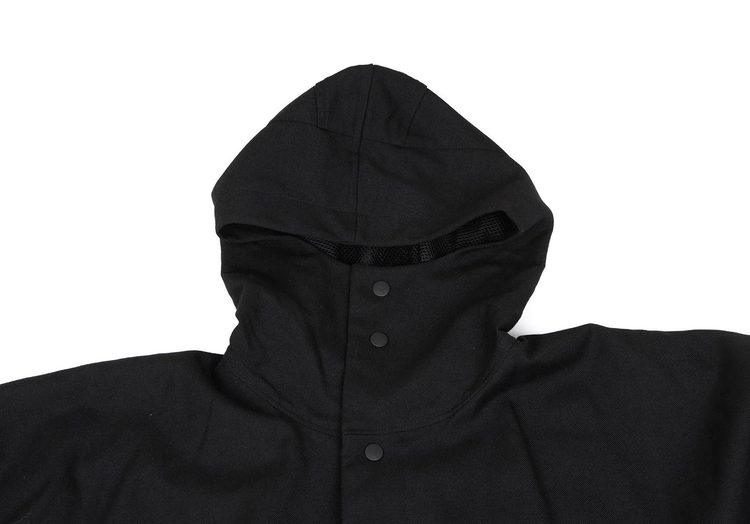 Yohji Yamamoto Yohji Yamamoto Mesh-Lined Wool Poncho Coat Size US L / EU 52-54 / 3 - 4 Thumbnail