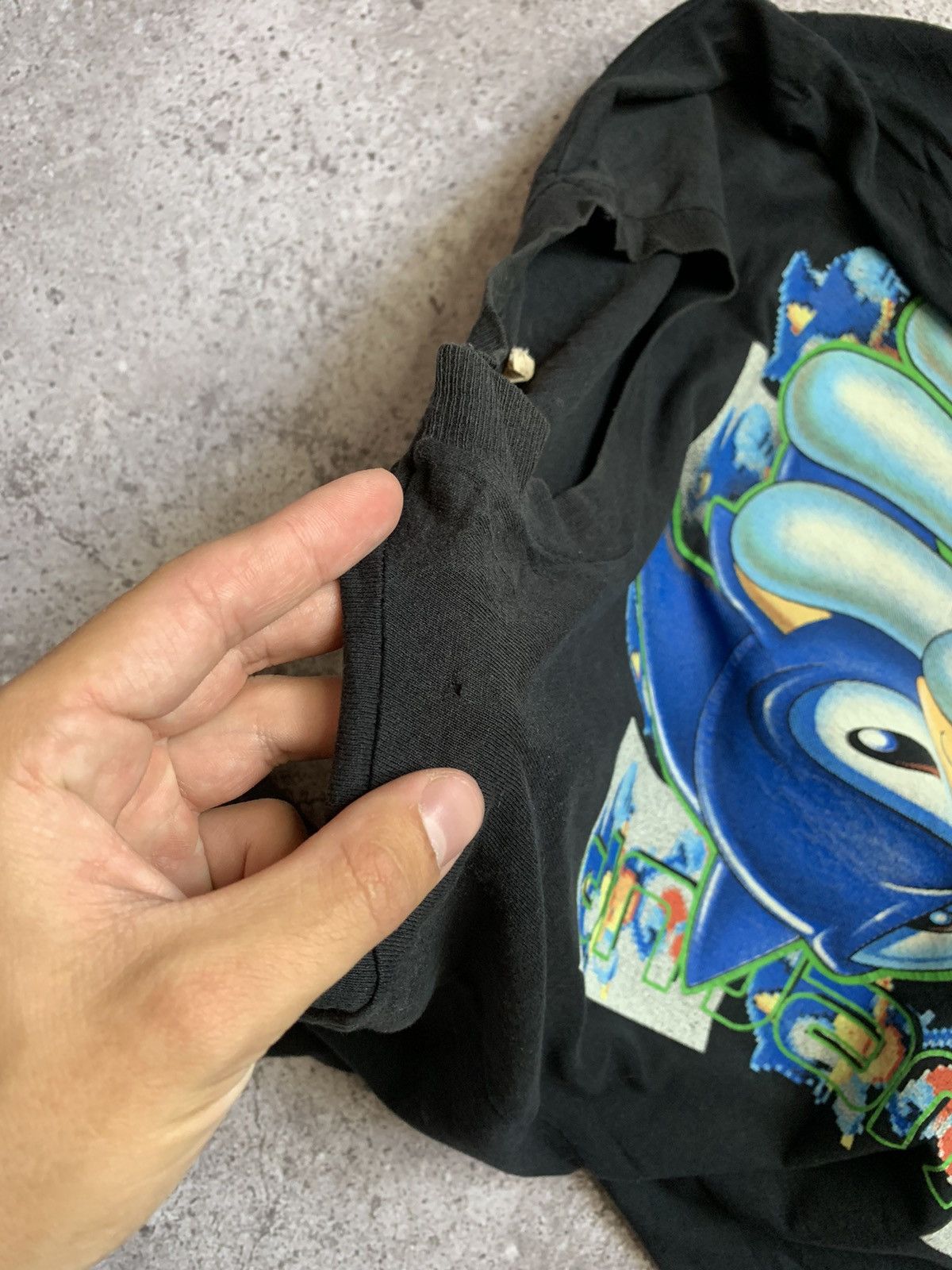 Nintendo 1991/1992 Vintage Sega Sonic The Hedgehog T-Shirt Size US L / EU 52-54 / 3 - 3 Thumbnail