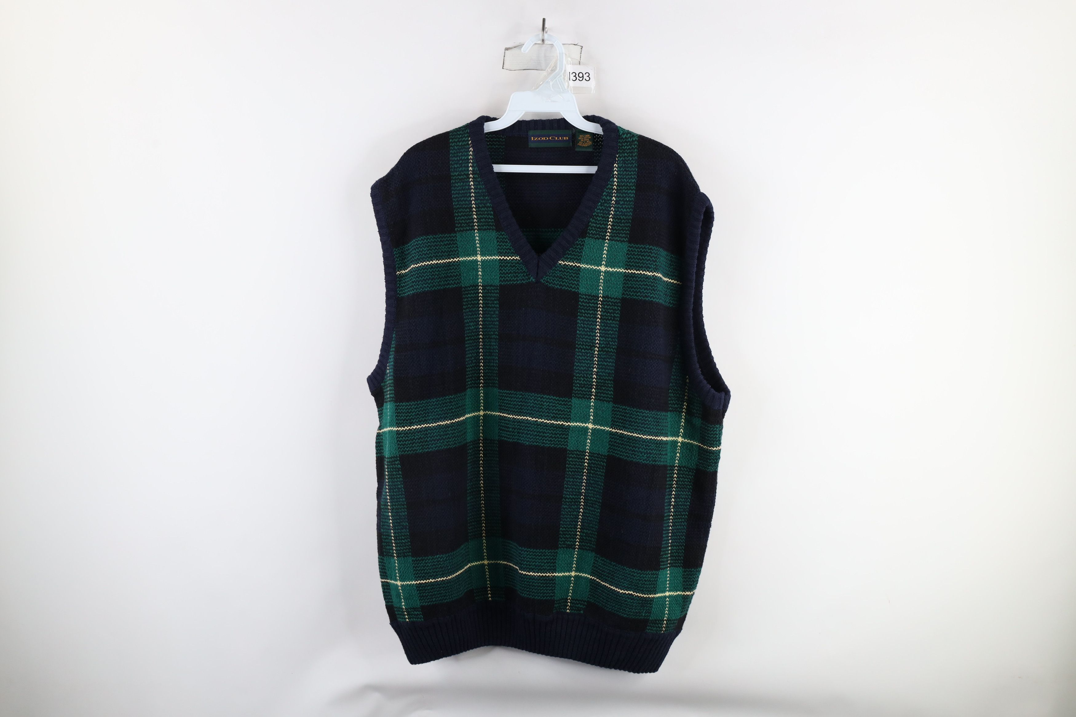 Vintage Vintage 90s Streetwear Blend Knit V-Neck Sweater Vest Plaid Size US XL / EU 56 / 4 - 1 Thumbnail