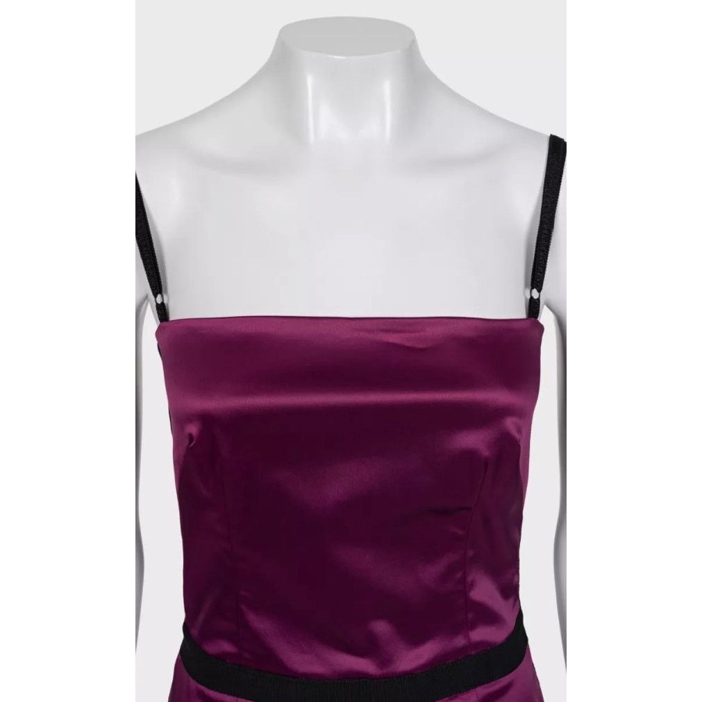 Dolce & Gabbana Dolce & Gabbana Purple Satin Sleeveless Dress Sz.40fr/L Size M / US 6-8 / IT 42-44 - 2 Thumbnail