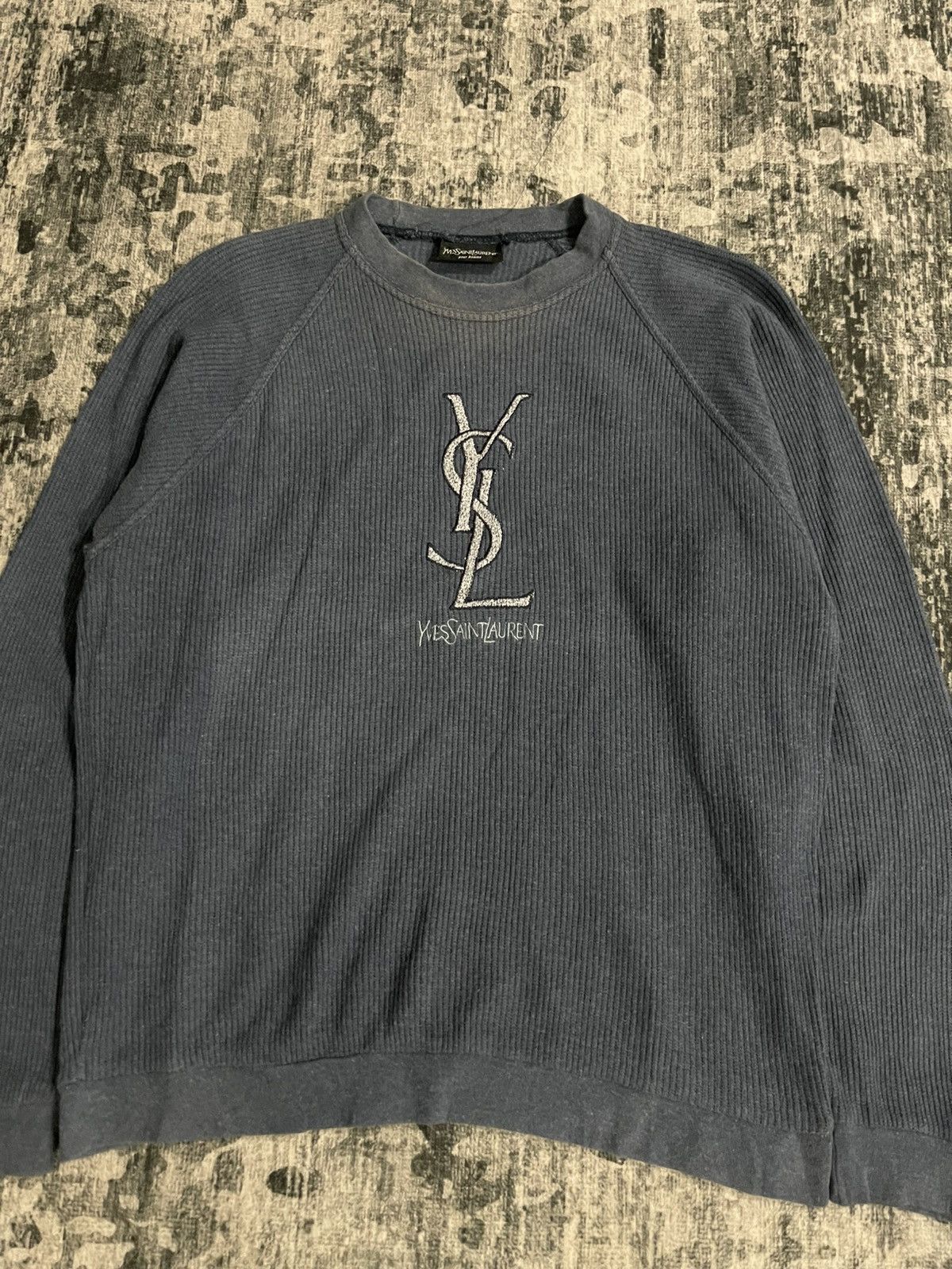 Yves Saint Laurent Yves Saint Laurent Pour Homme Distressed Sweater Size US L / EU 52-54 / 3 - 5 Thumbnail