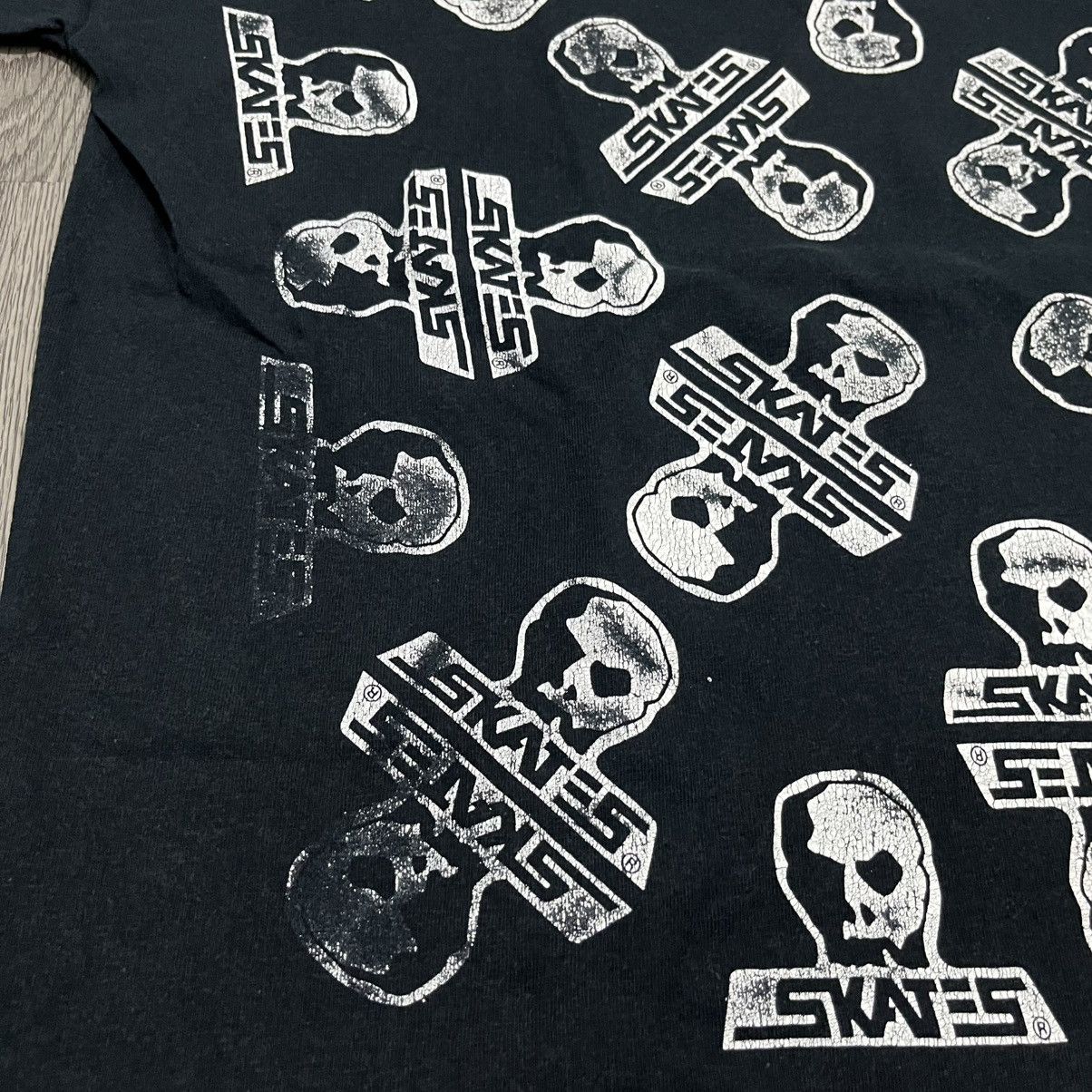 Vintage 00s Skull Skates Skatboarding T-Shirt Size US L / EU 52-54 / 3 - 5 Thumbnail