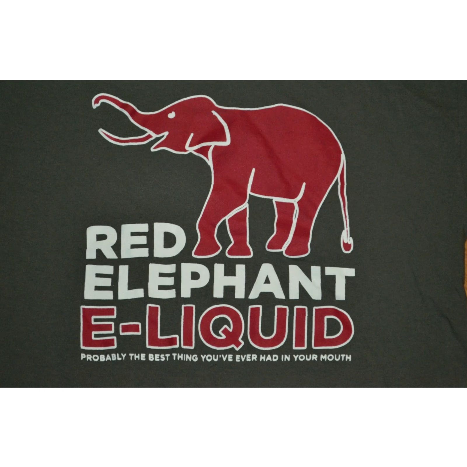 Gildan VINTAGE Red Elephant Liquid Vapor Company T Shirt Large Gray Men 100% Cotton Graphic Tee Vaping Gildan Short Sleeve Size US L / EU 52-54 / 3 - 2 Thumbnail