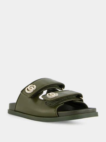 Gucci o1loc1c0326 816633 Women's Sandals With Crystal Double G Size US 5.5 / IT 35.5 - 2 Thumbnail