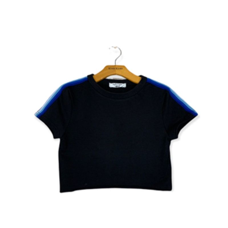 Nordstrom Falling Love | Striped Detail Crop Top | XS Size XS / US 0-2 / IT 36-38 - 1 Thumbnail