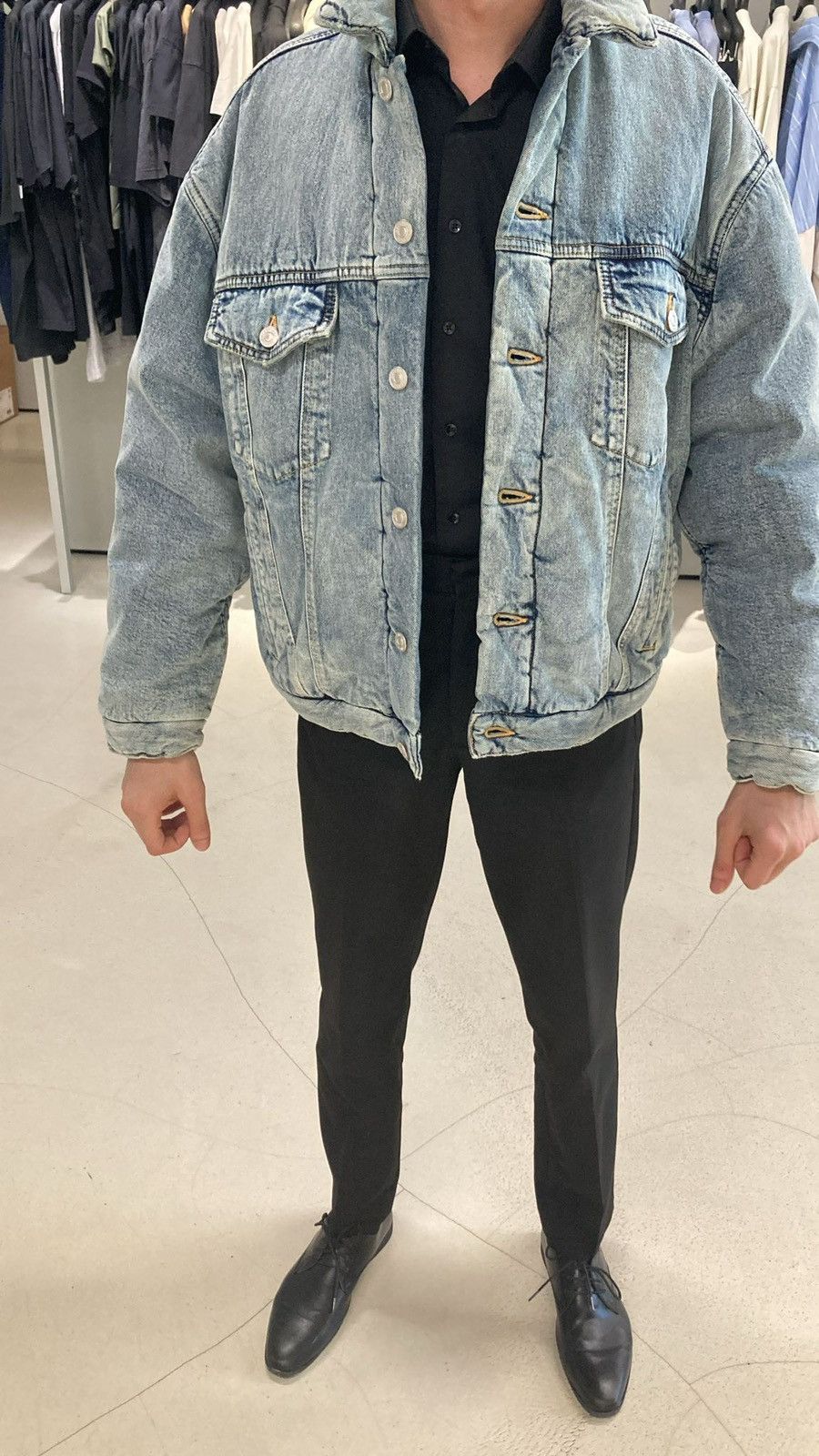 Balenciaga 🔥KANYE🔥 Padded Denim Jacket Size US M / EU 48-50 / 2 - 6 Thumbnail