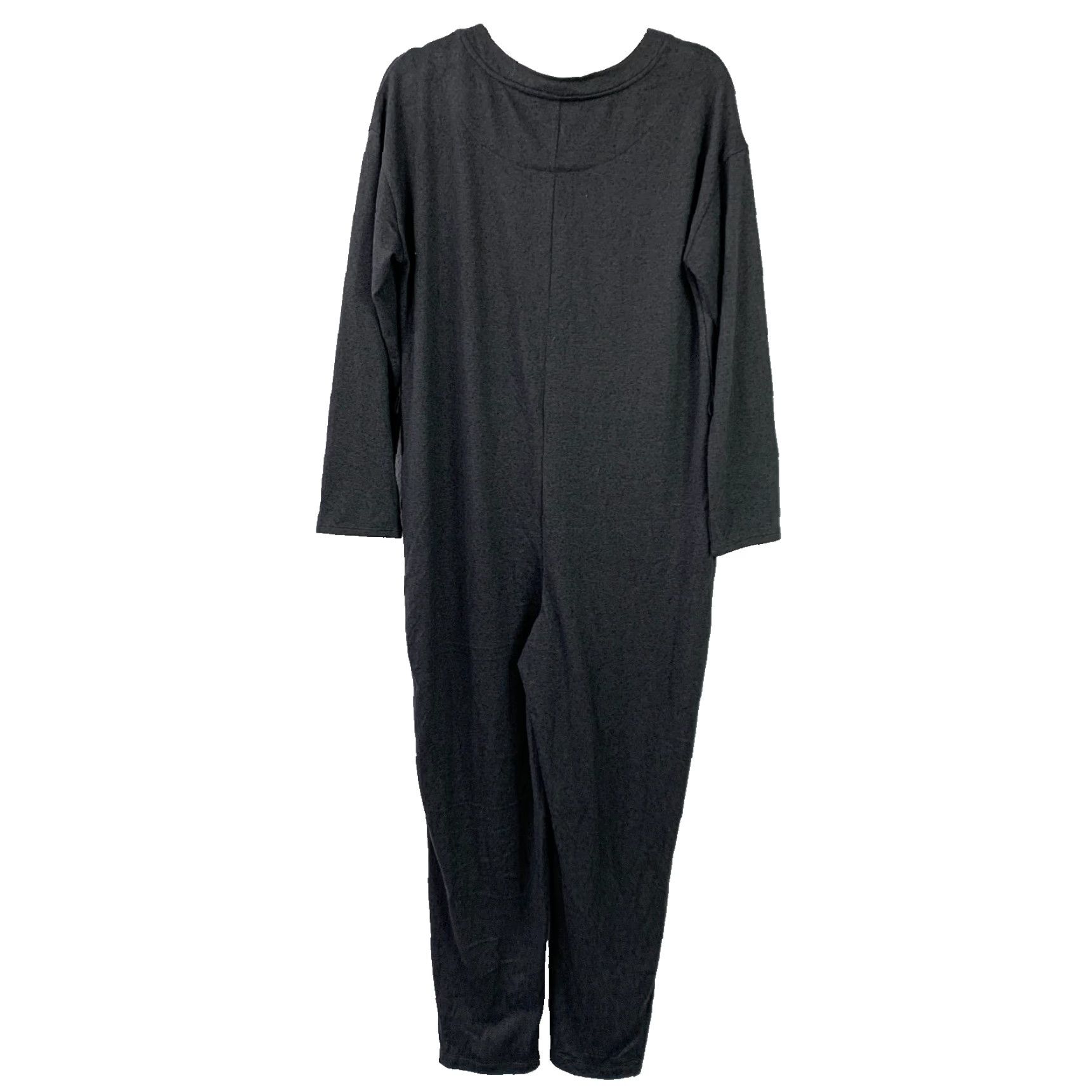 Vintage Carole Hochman Pajama Set Jumpsuit One Piece Lounge Dark Gray XS Women, Button, V-Neck, Long Sleeve, Lightweight, Solid, Regular Size Size 26" / US 2 / IT 38 - 5 Thumbnail