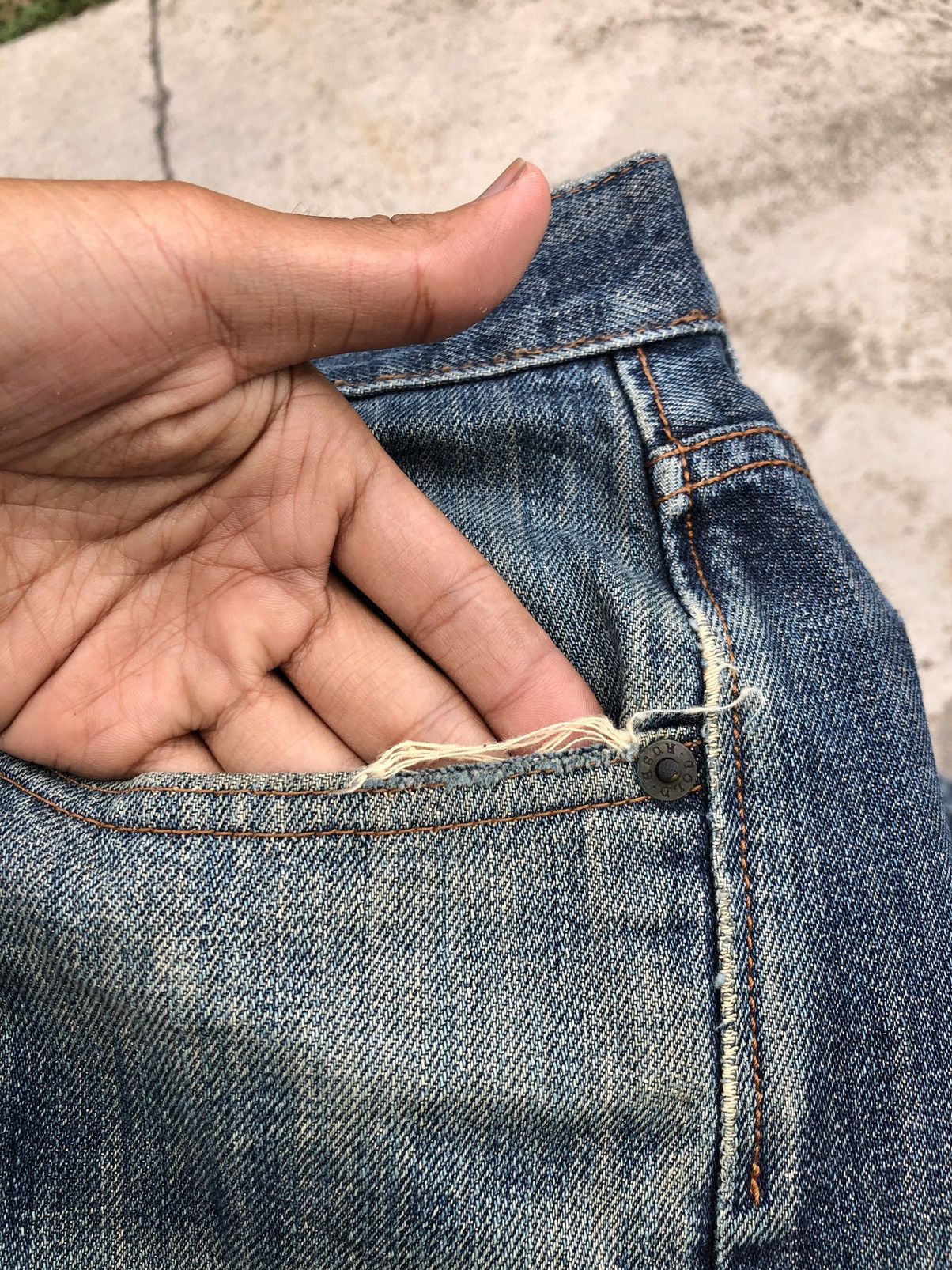 Japanese Brand VINTAGE RUSTY BLUE GOLD RUSH JEANS Size US 32 / EU 48 - 8 Thumbnail