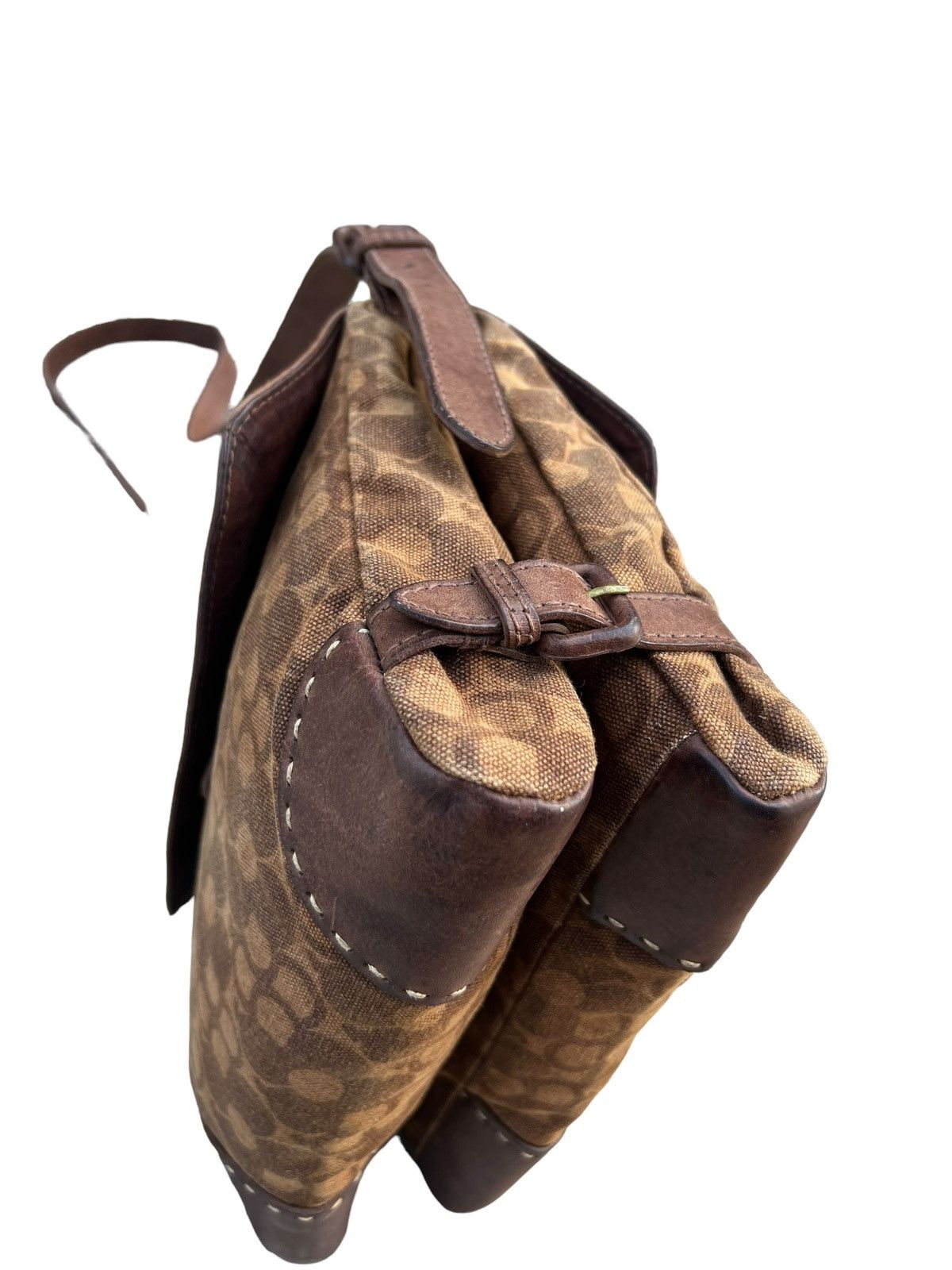 Japanese Brand Genten Japan Hybrid Canvas Leather Bag Size ONE SIZE - 15 Thumbnail
