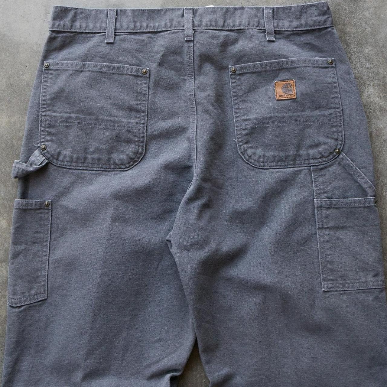 Carhartt VINTAGE GREY CARHARTT DOUBLE KNEE CARPENTER PANTS (W36) Size US 36 / EU 52 - 4 Thumbnail