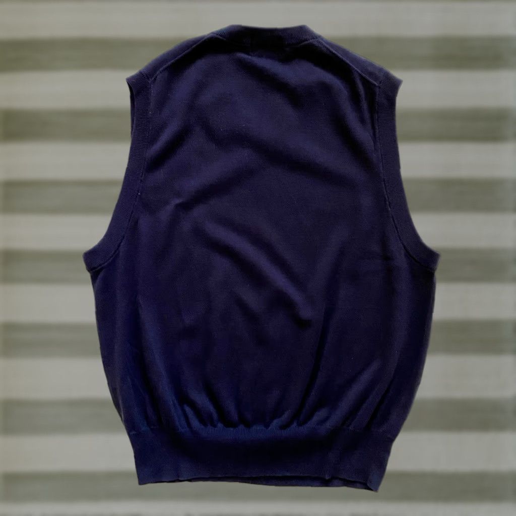 Vintage VINTAGE Amen Corner Men's Knit Vest Shirt Golf/Preppy Navy Pima Cotton Sz M Augusta National Logo Size US M / EU 48-50 / 2 - 1 Thumbnail