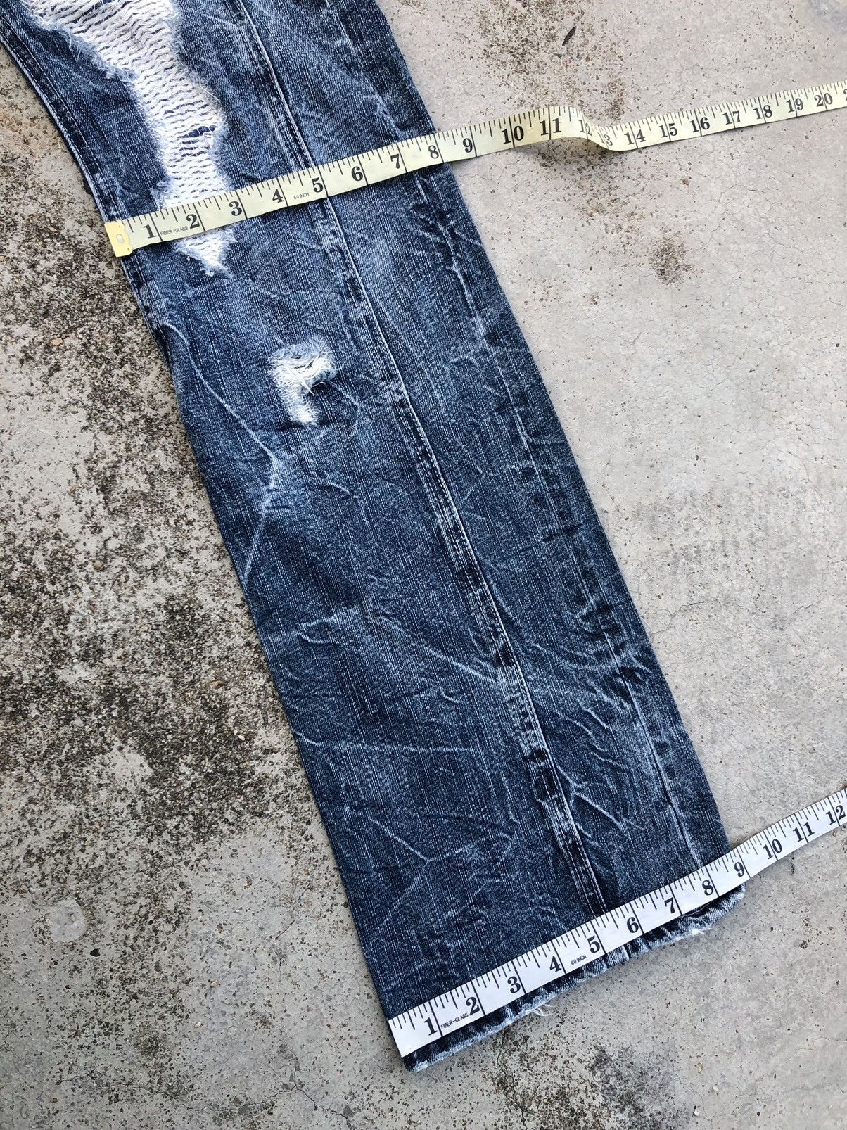 If Six Was Nine FLARED RECONSTRUCTED DISTRESSED DENIM Size US 30 / EU 46 - 10 Thumbnail