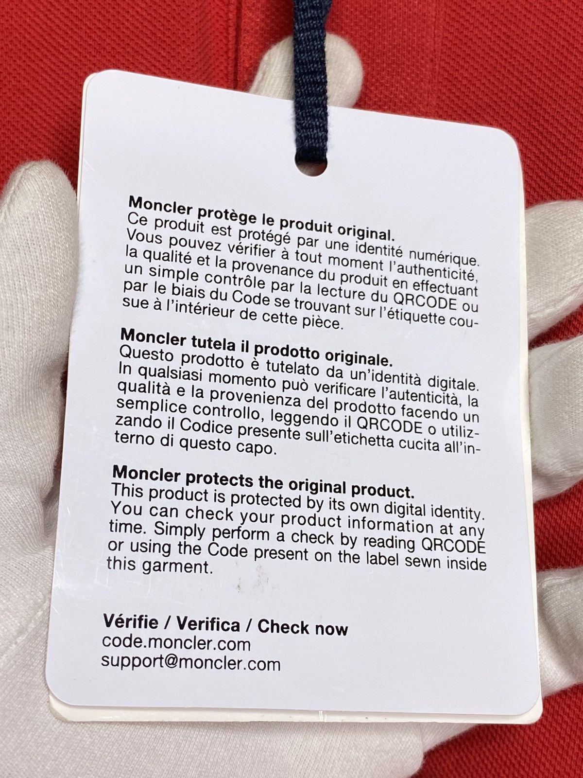 Moncler Moncler Brand New Polo Shirt Red Size XL NWT Size US XL / EU 56 / 4 - 7 Thumbnail