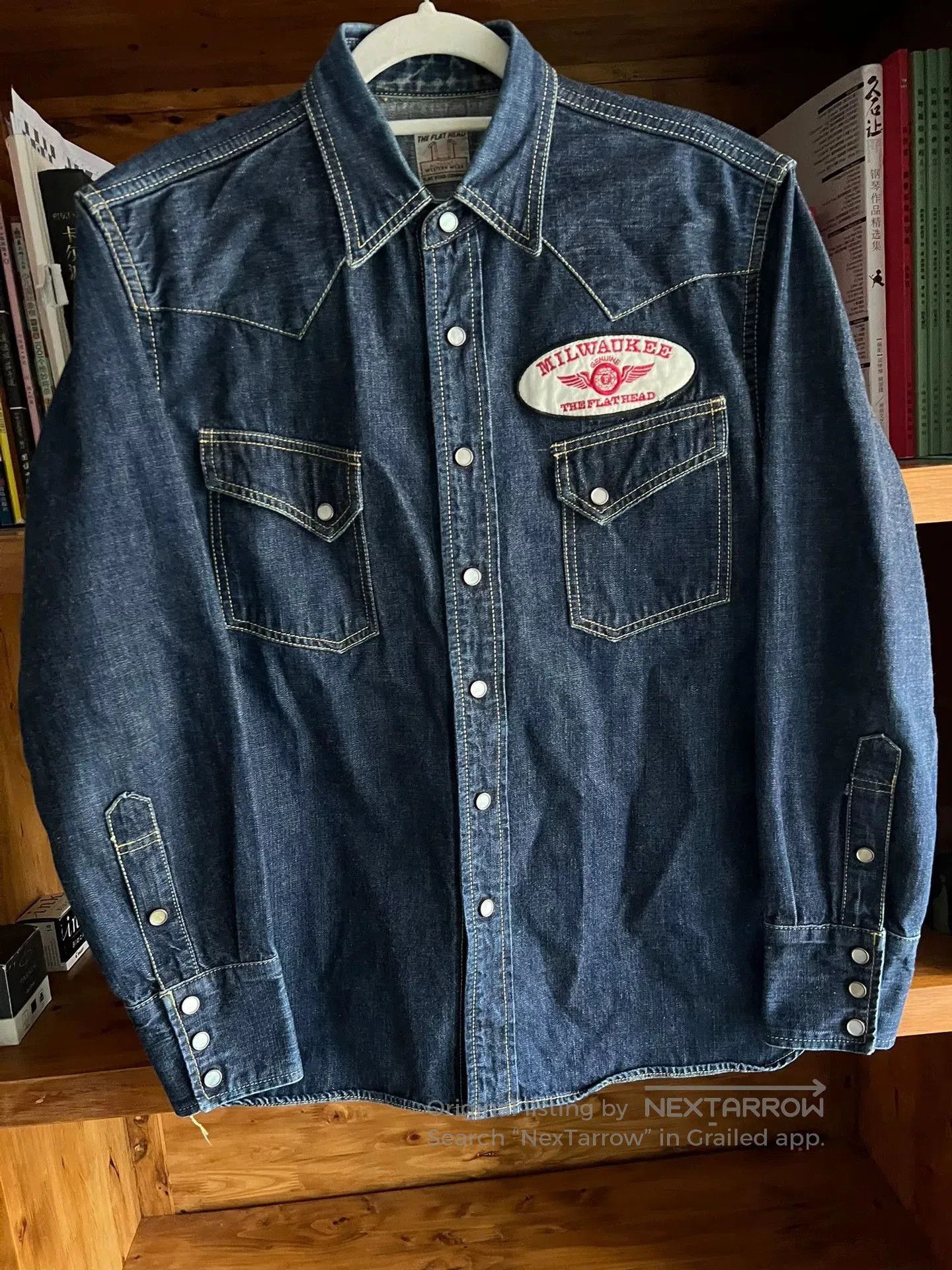RRL Ralph Lauren vintage western style denim button-up shirt. Size US L / EU 52-54 / 3 - 2 Thumbnail